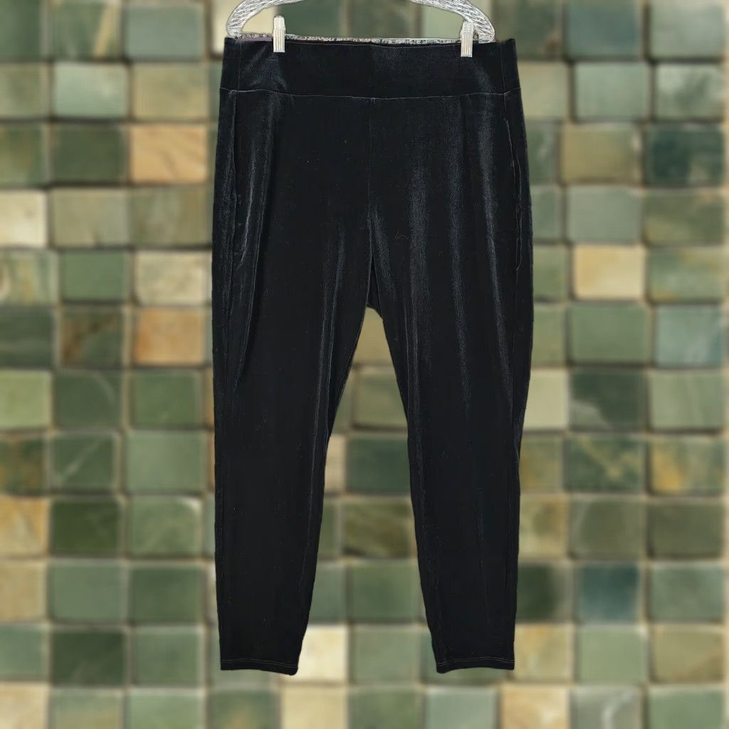 Gap Gap Leggings Women XL Black Felt Stretch Mid Rise Jegging Womens Size 40" / US 18 - 1 Thumbnail