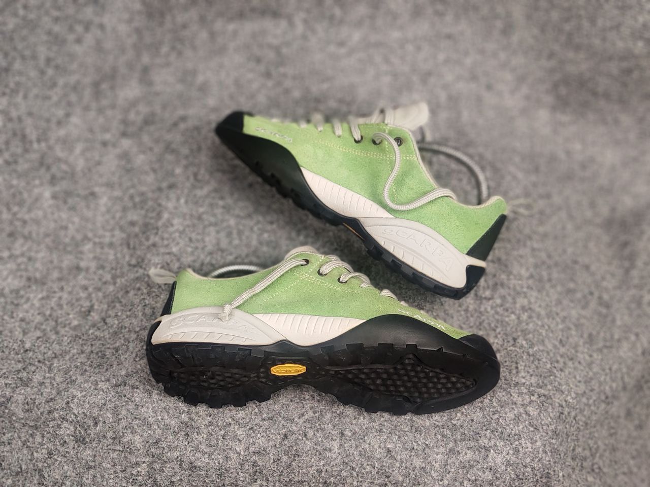 Vibram Scarpa Mojito Sneaker Green Lace Up Leather Walking Shoes Size US 6 / EU 39 - 3 Thumbnail