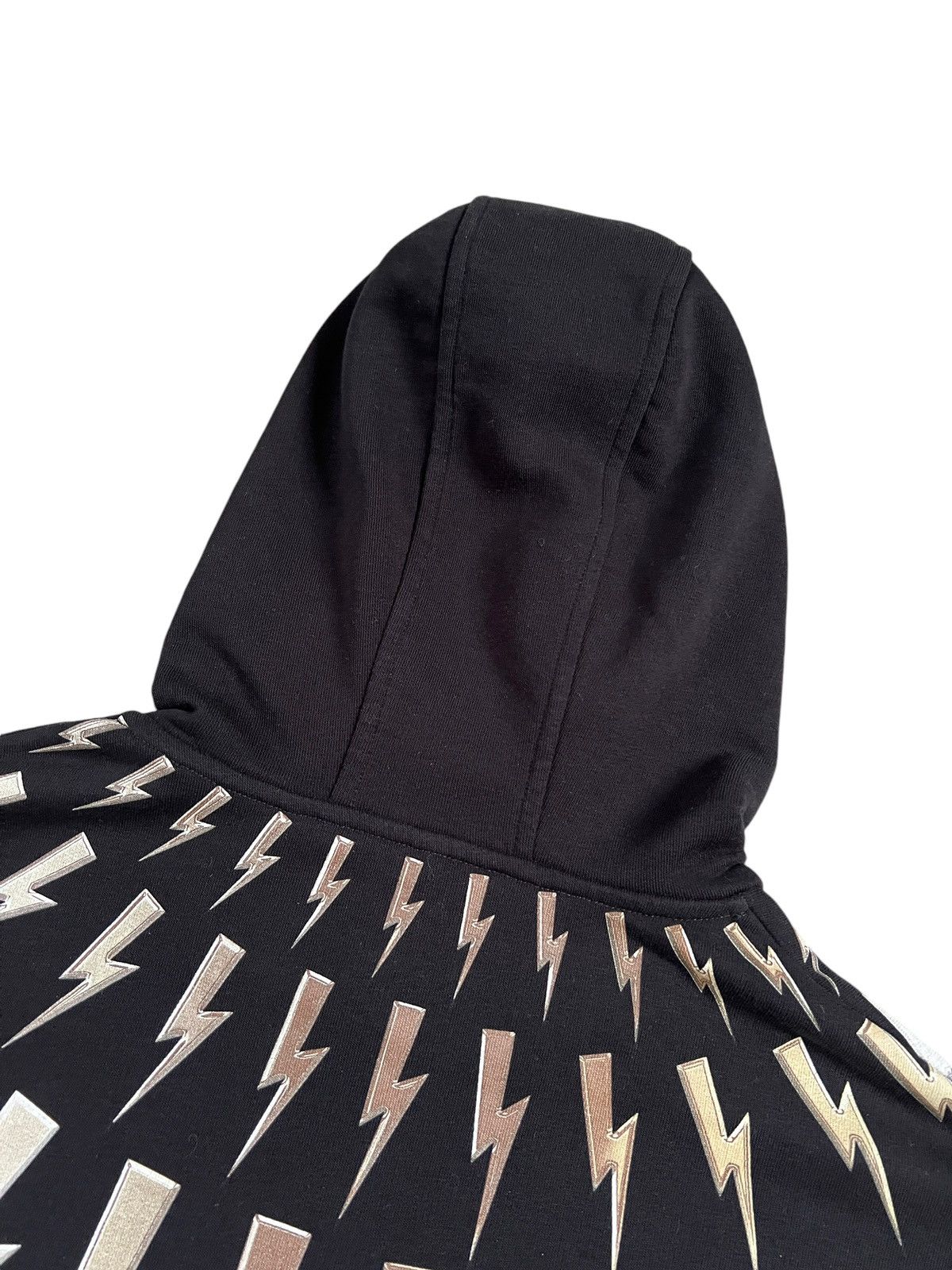 Designer × Neil Barrett FW20 Neil Barrett Metallic Bolt Hoodie Size US XL / EU 56 / 4 - 8 Thumbnail