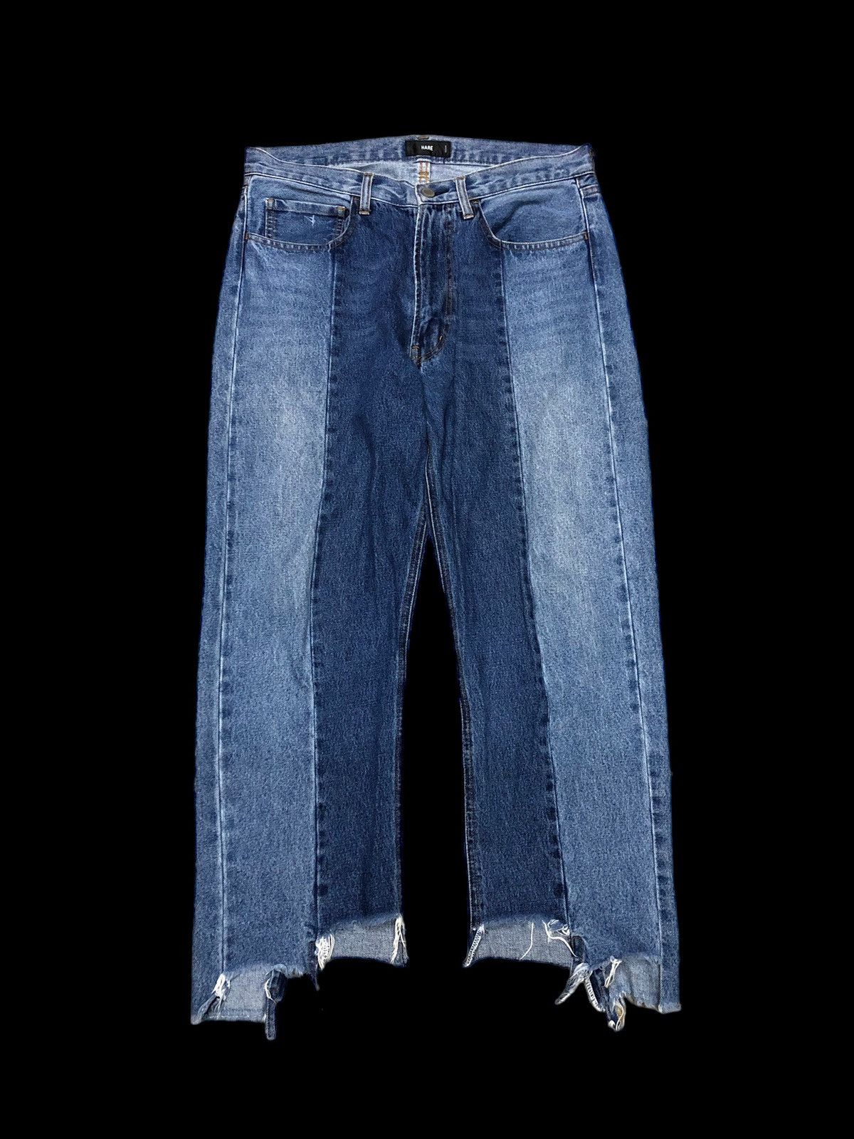 image of Hare Reconstructed Cropped Denim in Blue, Men's (Size 32)