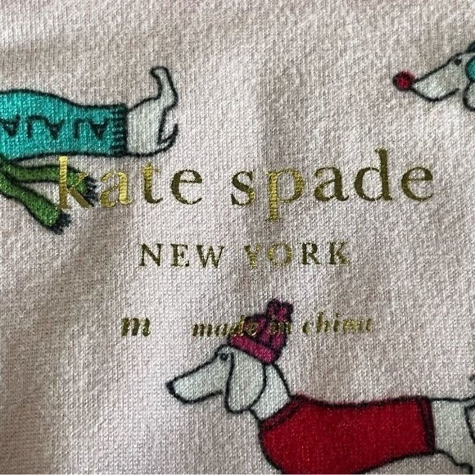Kate Spade Kate Spade Pajama Top Pink Dachshund Red Trim Size Medium Size ONE SIZE - 5 Thumbnail