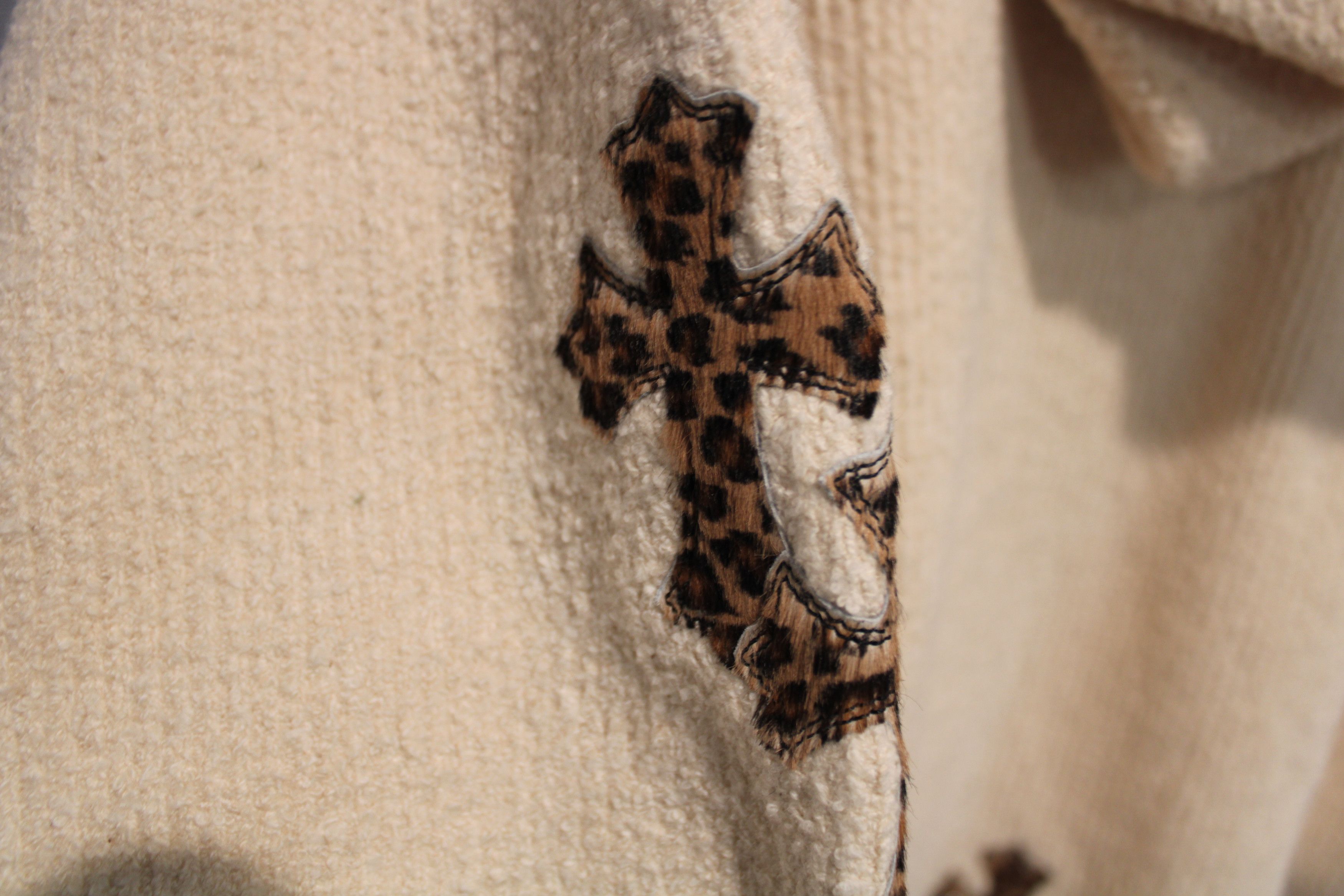 Chrome Hearts chrome hearts cheetah cross cropped hoodie Size XS / US 0-2 / IT 36-38 - 3 Thumbnail