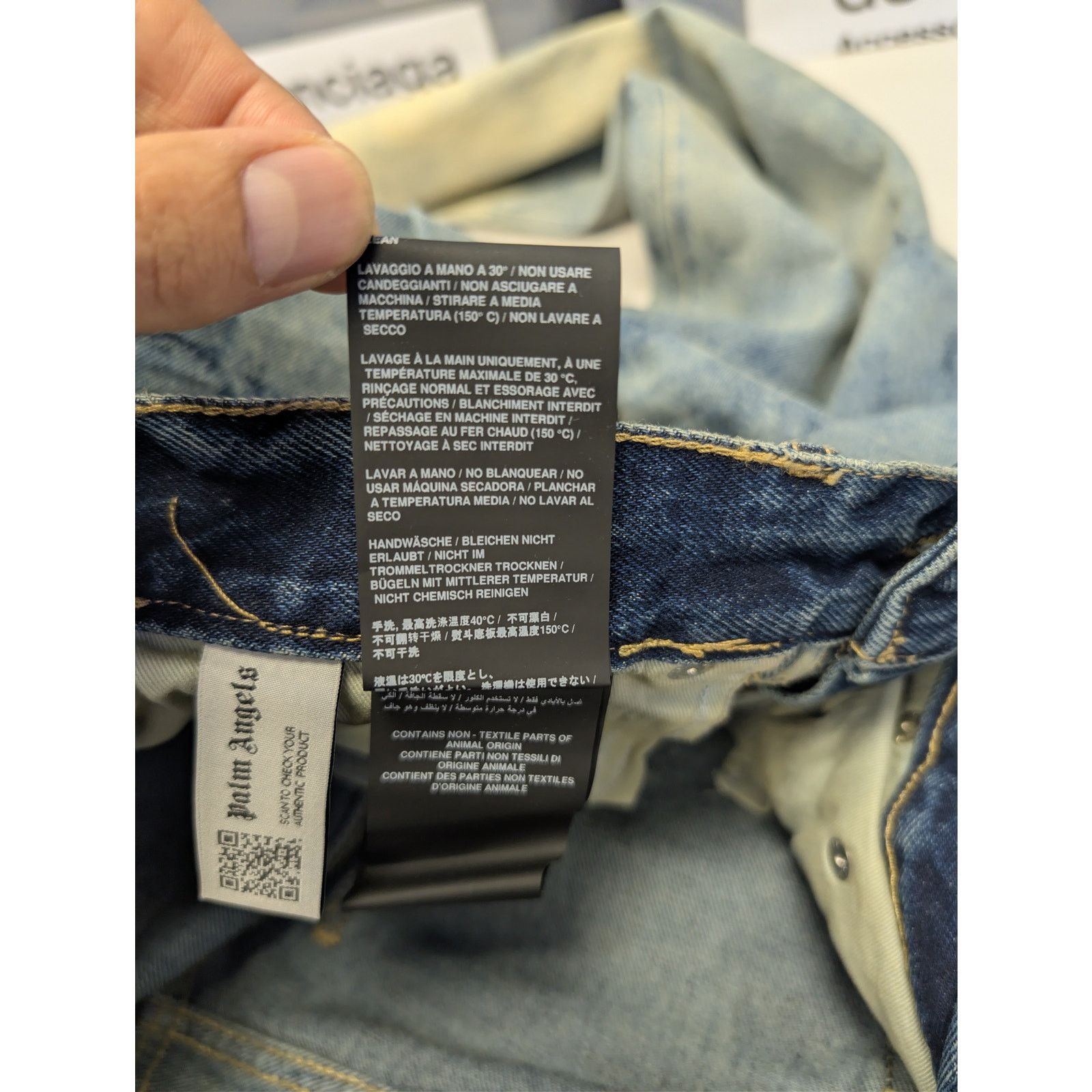 Palm Angels o1rshd1 Cloud Wash 5-Pocket Loose Denim Pants in Light Blue Size US 34 / EU 50 - 18 Thumbnail