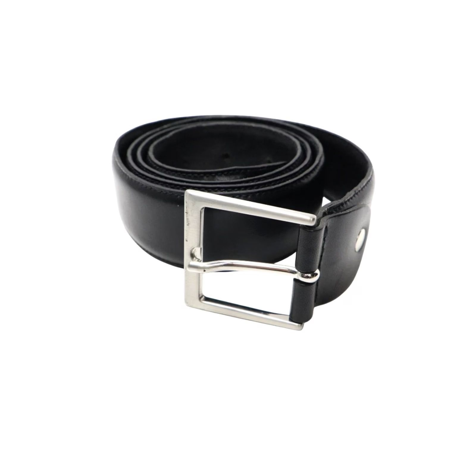 Suitsupply SUITSUPPLY Belt Men's 105/42 Pure Black Leather Buckle Size ONE SIZE - 2 Thumbnail