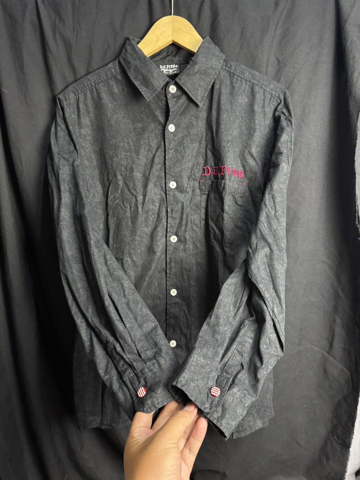 If Six Was Nine Japanese Crosses Tribal Poem Djfree Button Shirt Size US L / EU 52-54 / 3 - 3 Thumbnail