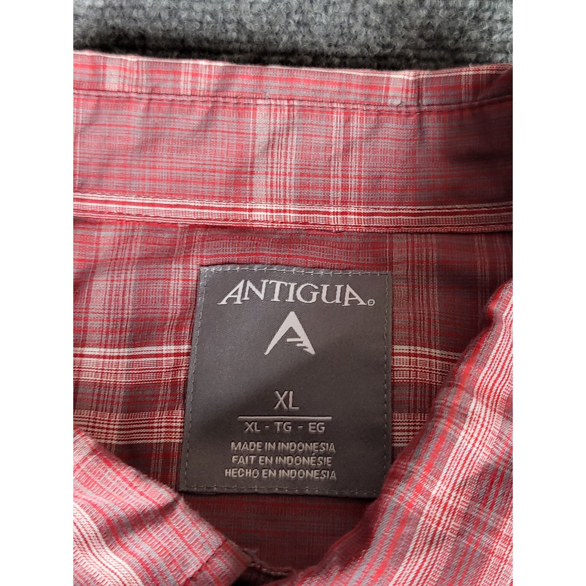 Antigua Nebraska Corn Huskers Button Up Shirt Men Sz XL Plaid Pocket Size US XL / EU 56 / 4 - 6 Thumbnail