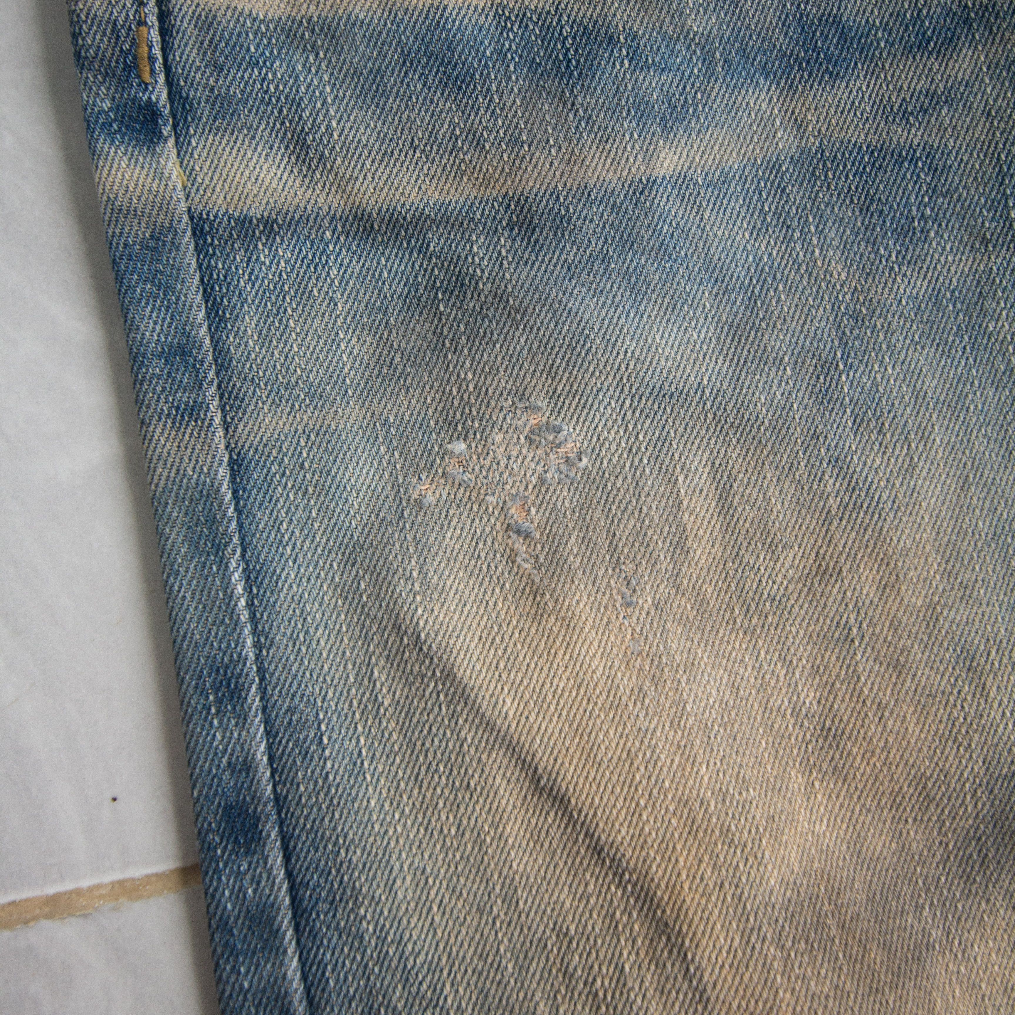 Japanese Brand SICK🔥Thrashed Cargo Denim Stone Wash LITTLE BROKLYN Size US 32 / EU 48 - 9 Thumbnail