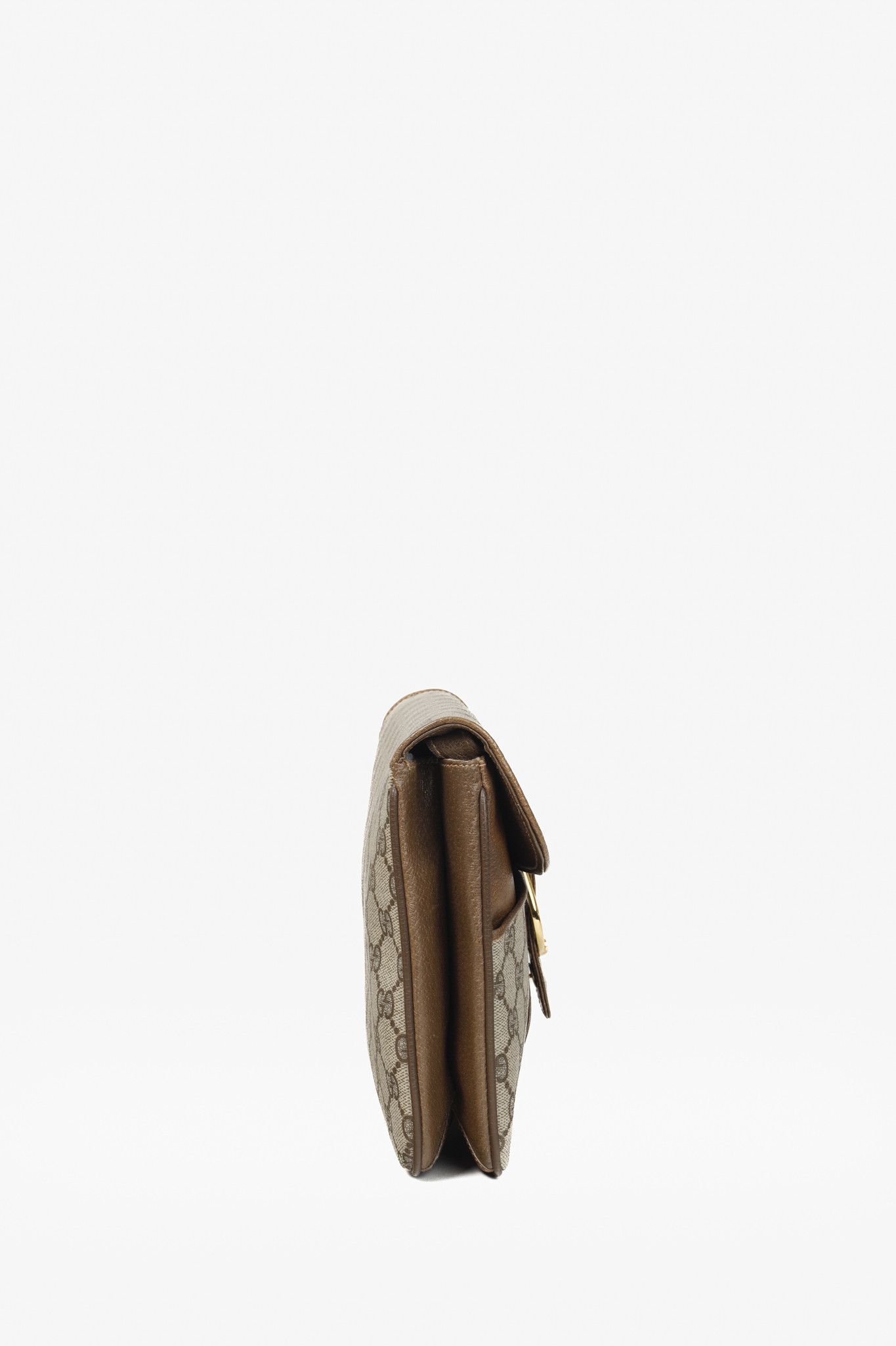 Gucci Gucci Vintage Beige Monogram Messenger Clutch Size ONE SIZE - 3 Thumbnail