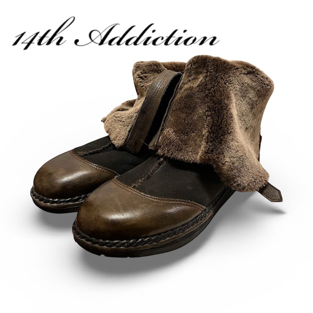 2000s 14th Addictions Brown Fur Moccasin Boots