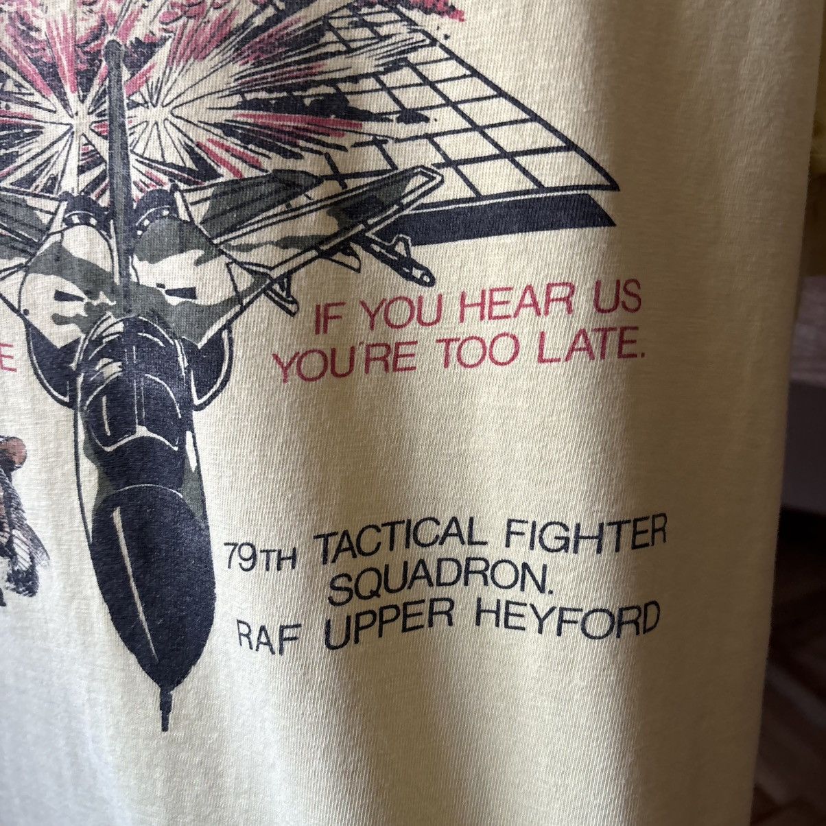 20471120 Vintage 80’s DESERT STORM 79th Tactical Fighter Squadron Tee Size US L / EU 52-54 / 3 - 5 Thumbnail