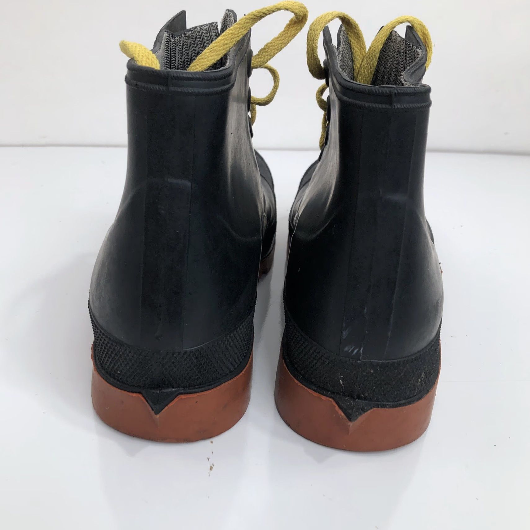 Vintage VINTAGE Iron Age Boots Mens 7 STEEL TOE Waterproof Rubber USA Black 1981 Leather? (note: Original had Silk upper; not allowed to add info) Size US 7 / EU 40 - 7 Thumbnail