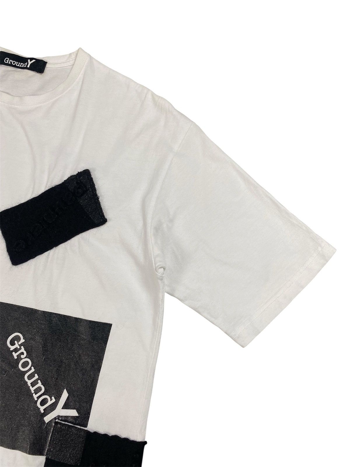 Yohji Yamamoto Ground Y Yohji Yamamoto Patchwork T-Shirt Size US XL / EU 56 / 4 - 5 Thumbnail