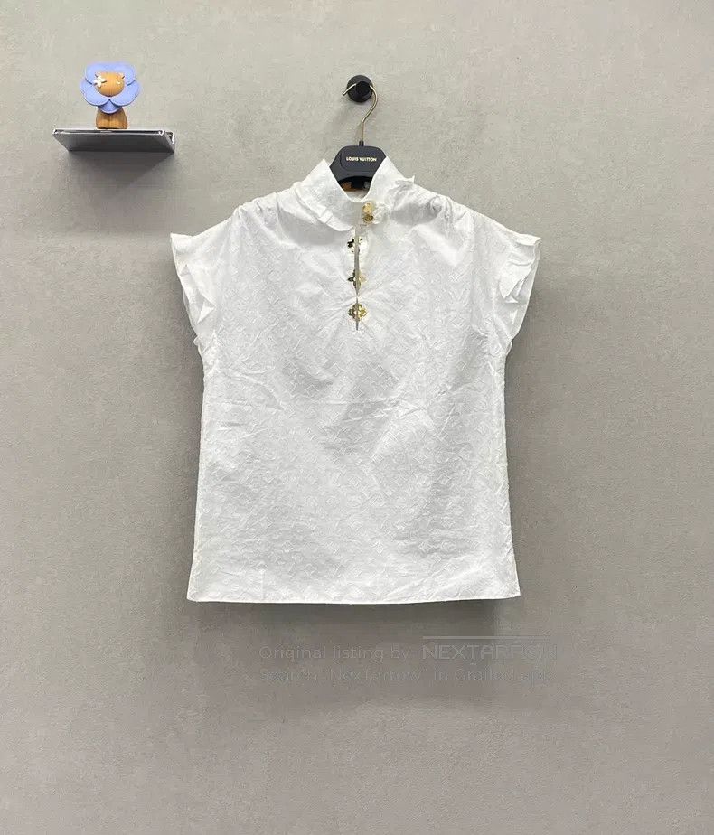 Louis Vuitton Louis Vuitton White short sleeve shirt Size XXS / US 00 / IT 34 - 1 Thumbnail