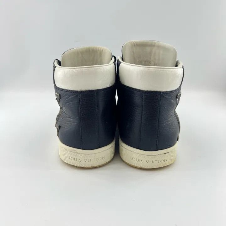 Louis Vuitton Louis Vuitton Logo High-Top Sneakers in Dark Blue -2508 Size US 8.5 / EU 41-42 - 3 Thumbnail