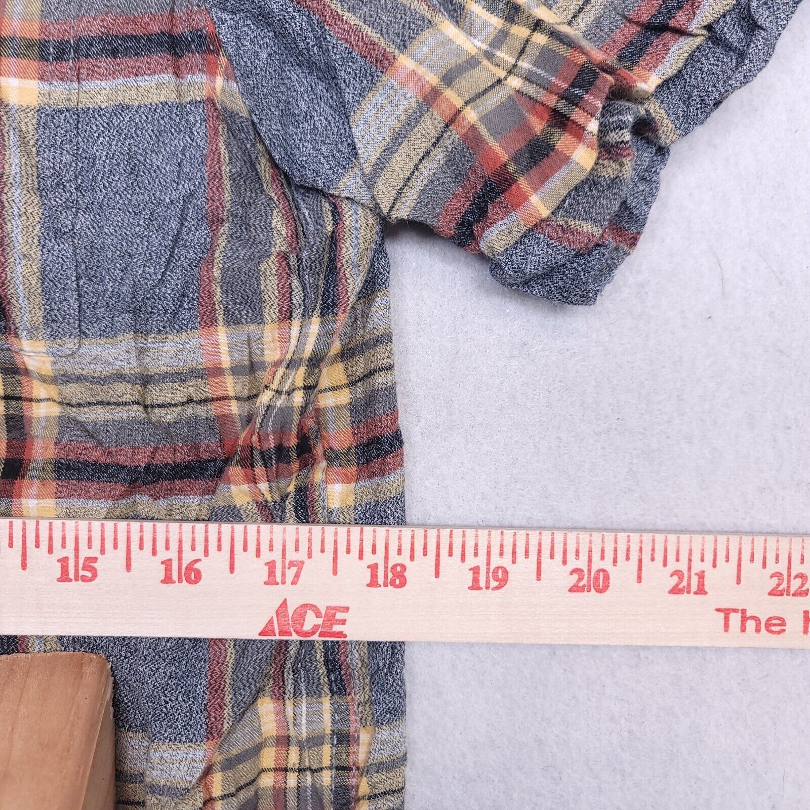 Pacsun PacSun Tartan Flannel Button Up Shirt Men Size M Gray Yellow Size US M / EU 48-50 / 2 - 8 Thumbnail