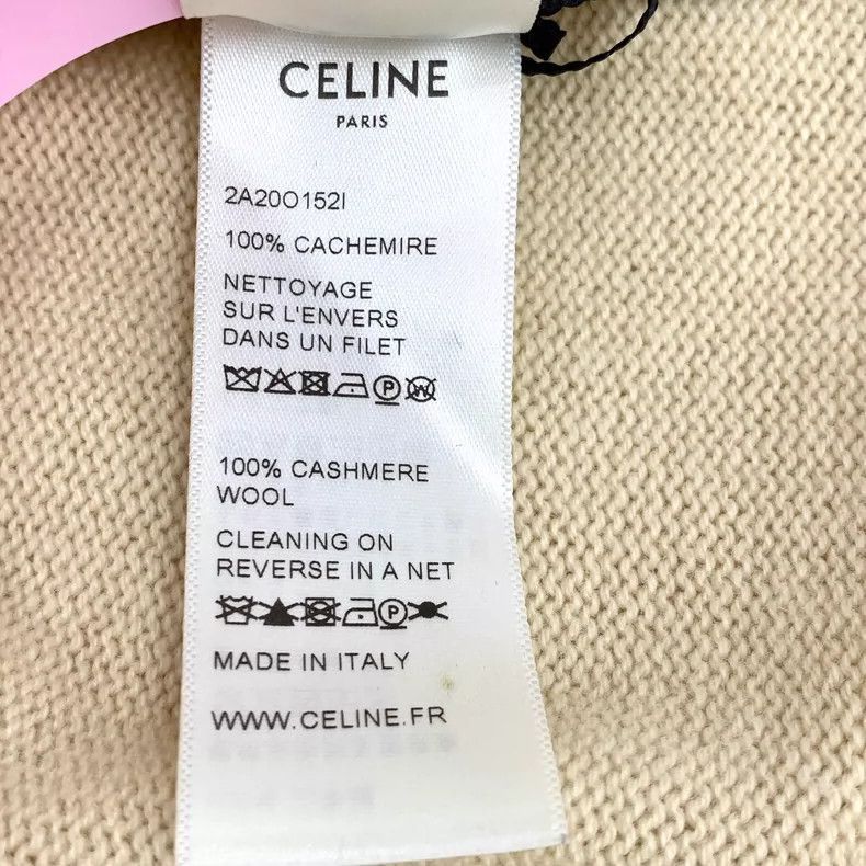 Celine Celine Brown Embroidered Cashmere Sweater Size XXS / US 00 / IT 34 - 7 Thumbnail