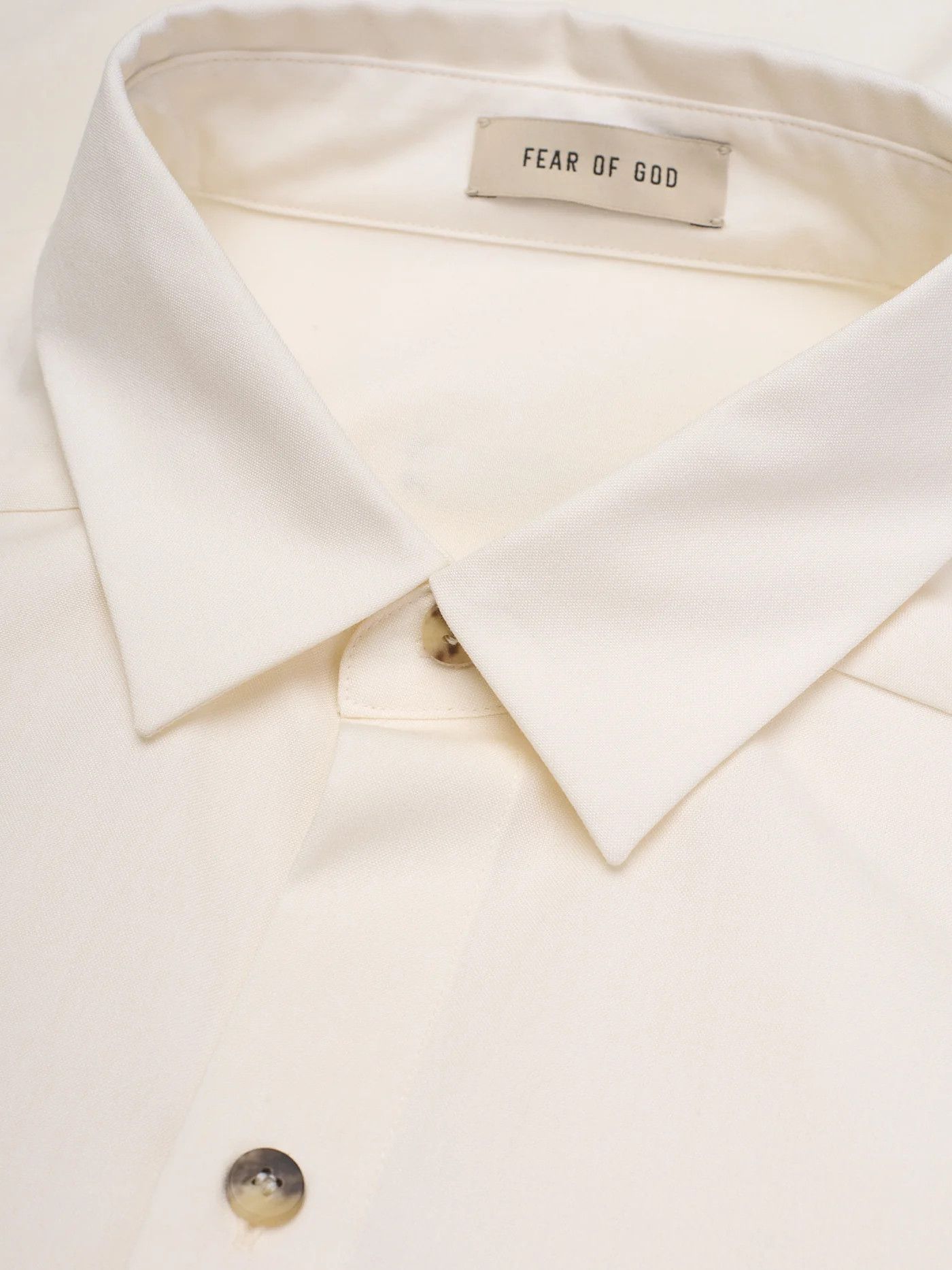 Fear of God FEAR OF GOD Eternal Off-White Cotton Wool-Elastane Shirt Size US L / EU 52-54 / 3 - 5 Thumbnail