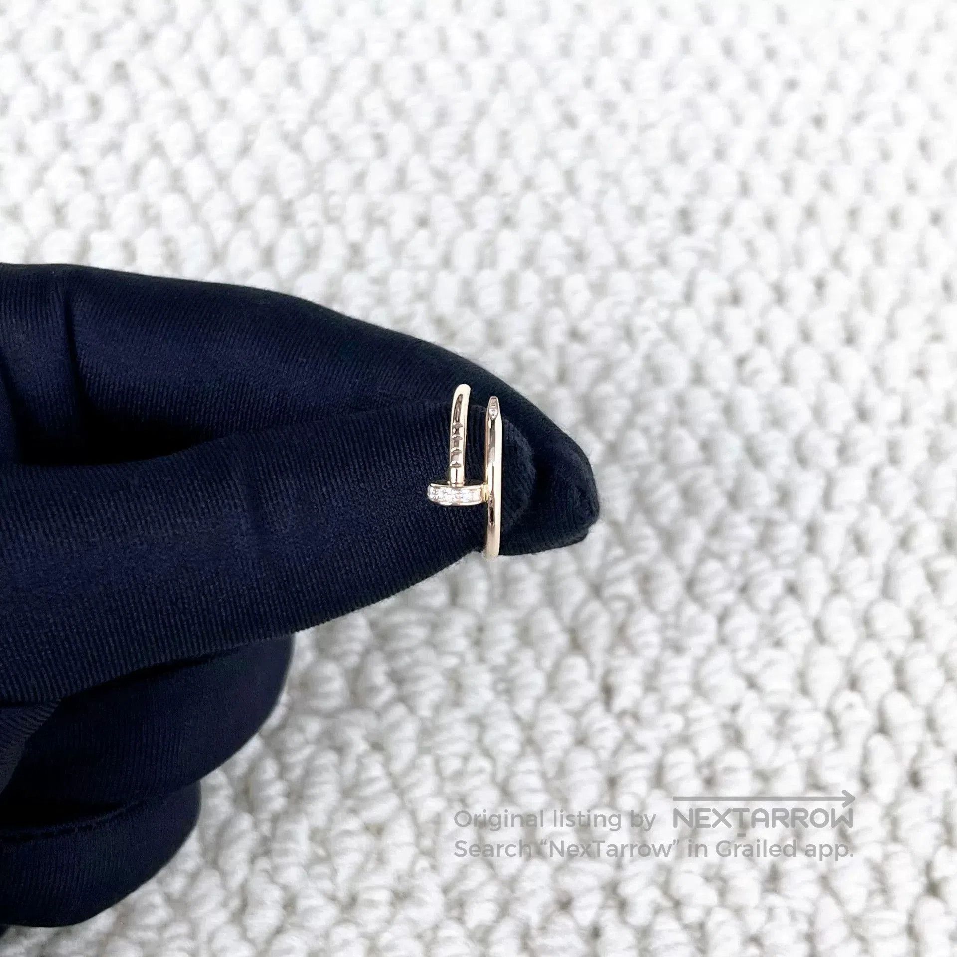 Cartier Cartier Rose Gold Diamond Nail Ring. Size ONE SIZE - 3 Thumbnail