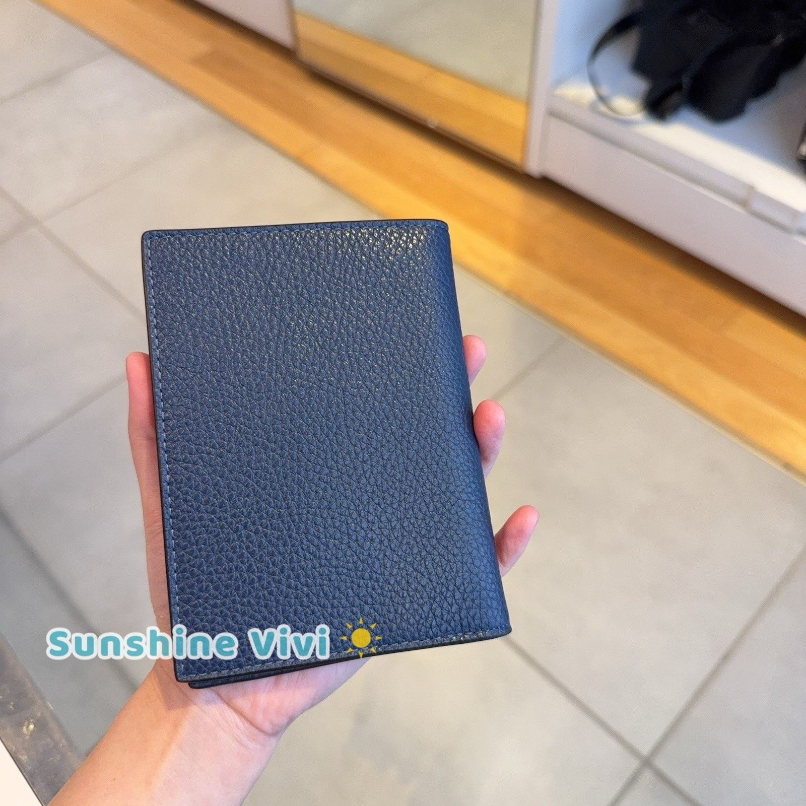 Coach NWT Coach Passport Card Case leather Car Deep Blue CEK62 Size ONE SIZE - 3 Thumbnail