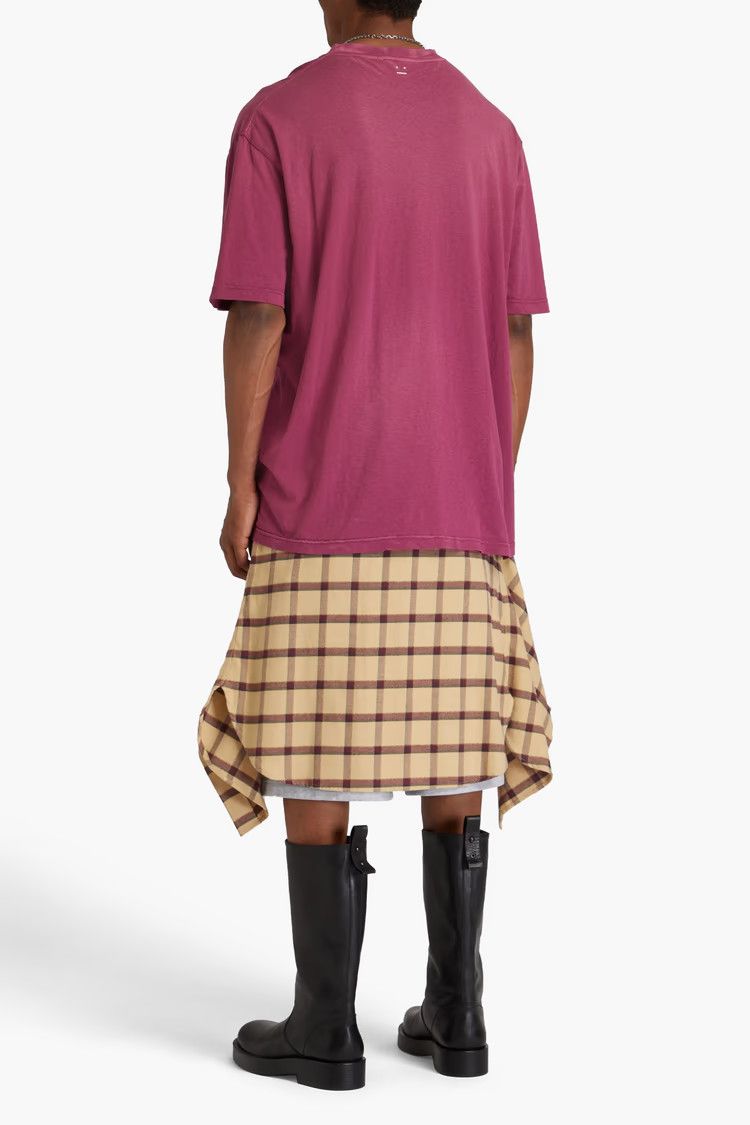 Acne Studios o1mle1224 Unisex Eyck Fade Face T-Shirt in Berry Purple Size US S / EU 44-46 / 1 - 3 Thumbnail
