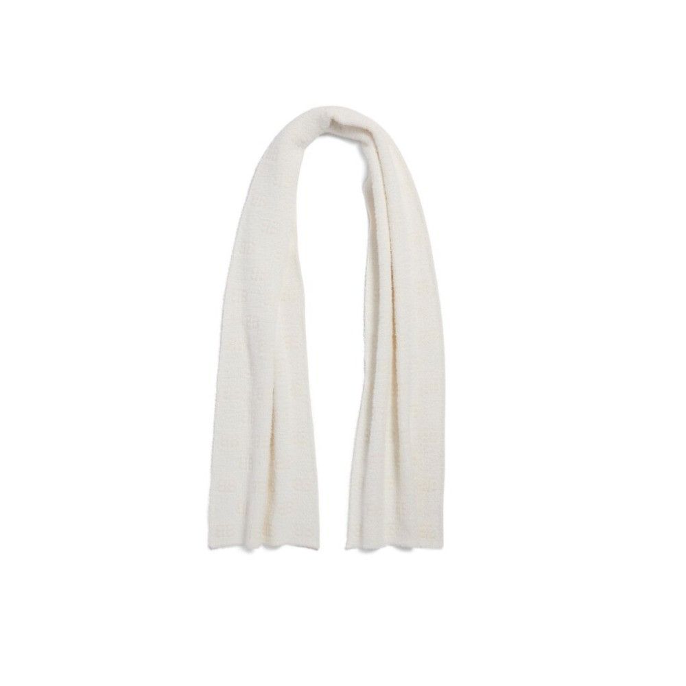 Balenciaga o1w1db10126 Size: OS / Furry Scarf in White Size ONE SIZE - 2 Thumbnail