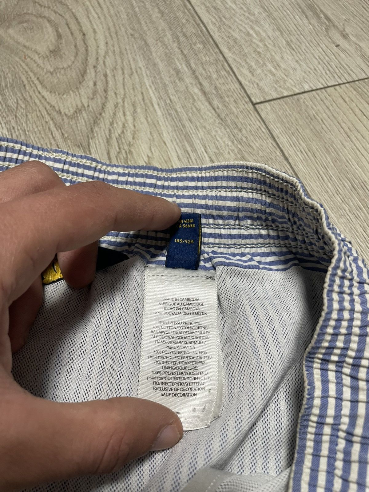 Polo Ralph Lauren Rare Polo Ralph Lauren Custom Striped Swimming Shorts Logo Size US 36 / EU 52 - 20 Thumbnail