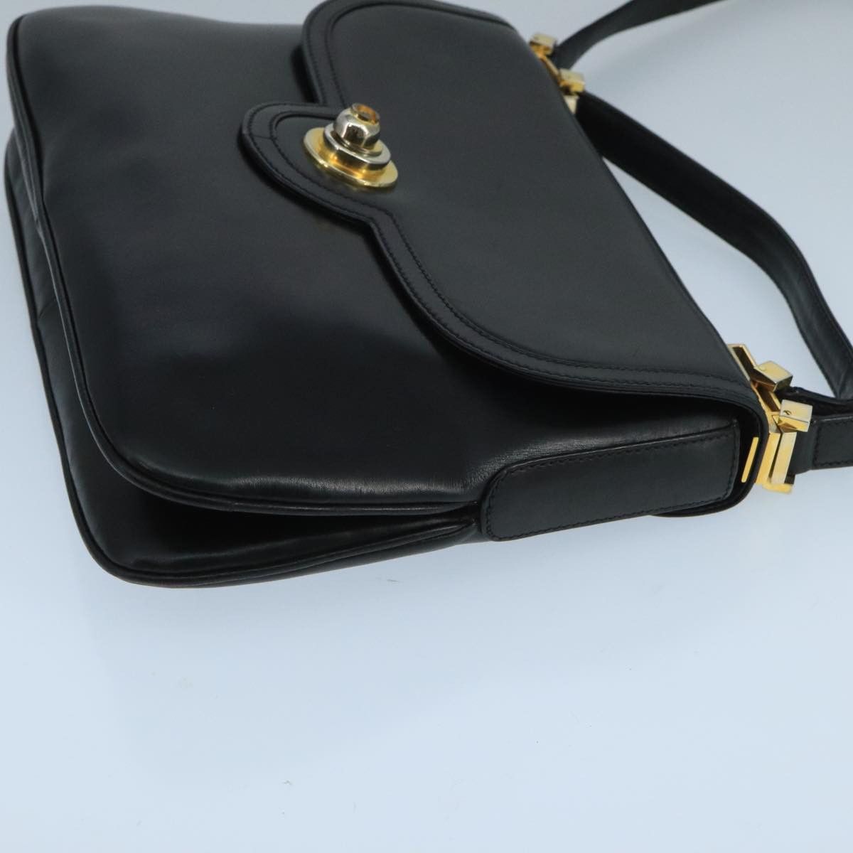 Gucci GUCCI Shoulder Bag Leather Black Gold Size ONE SIZE - 4 Thumbnail