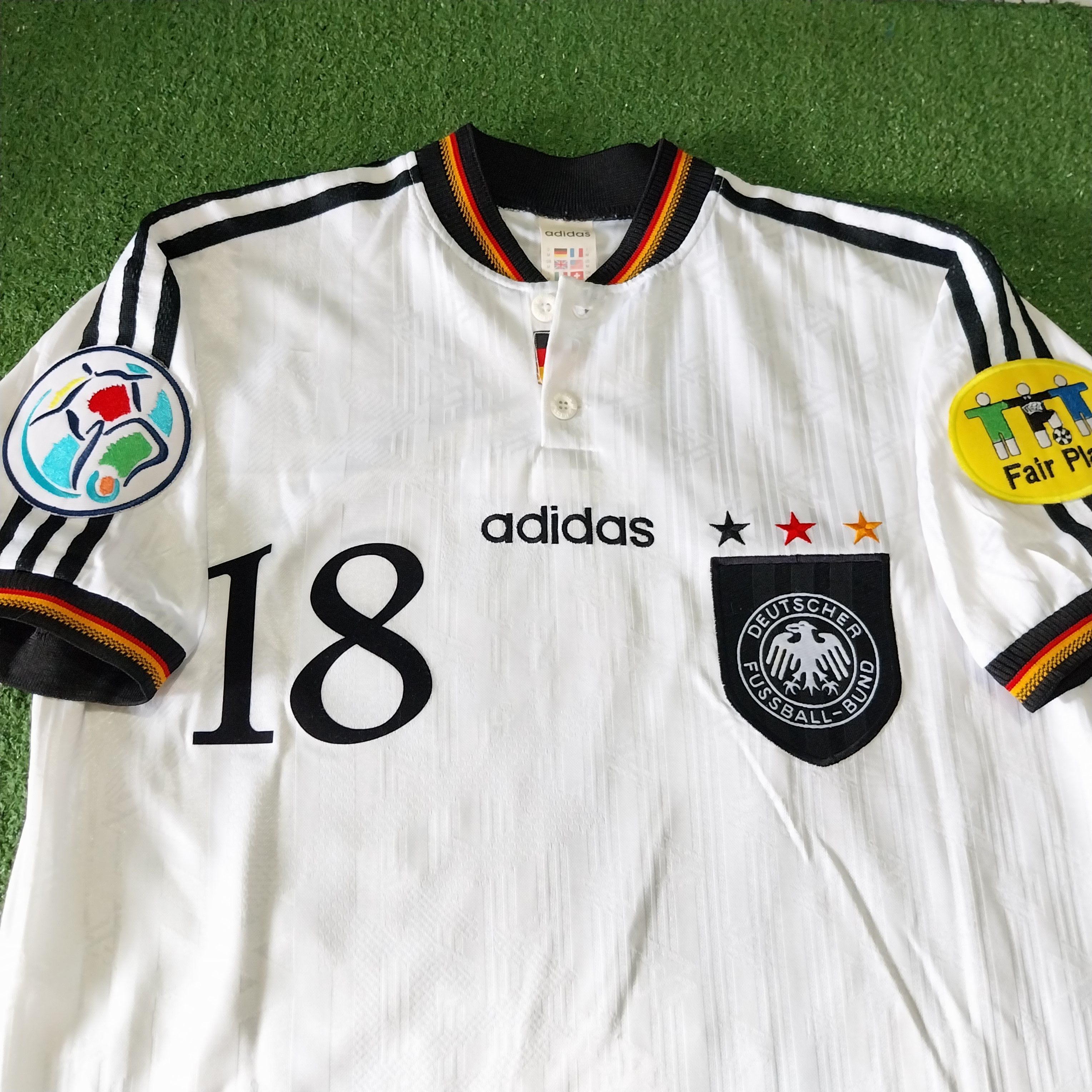 Adidas Germany euro 1996 jurgen klinsmann jersey football Size US M / EU 48-50 / 2 - 3 Thumbnail