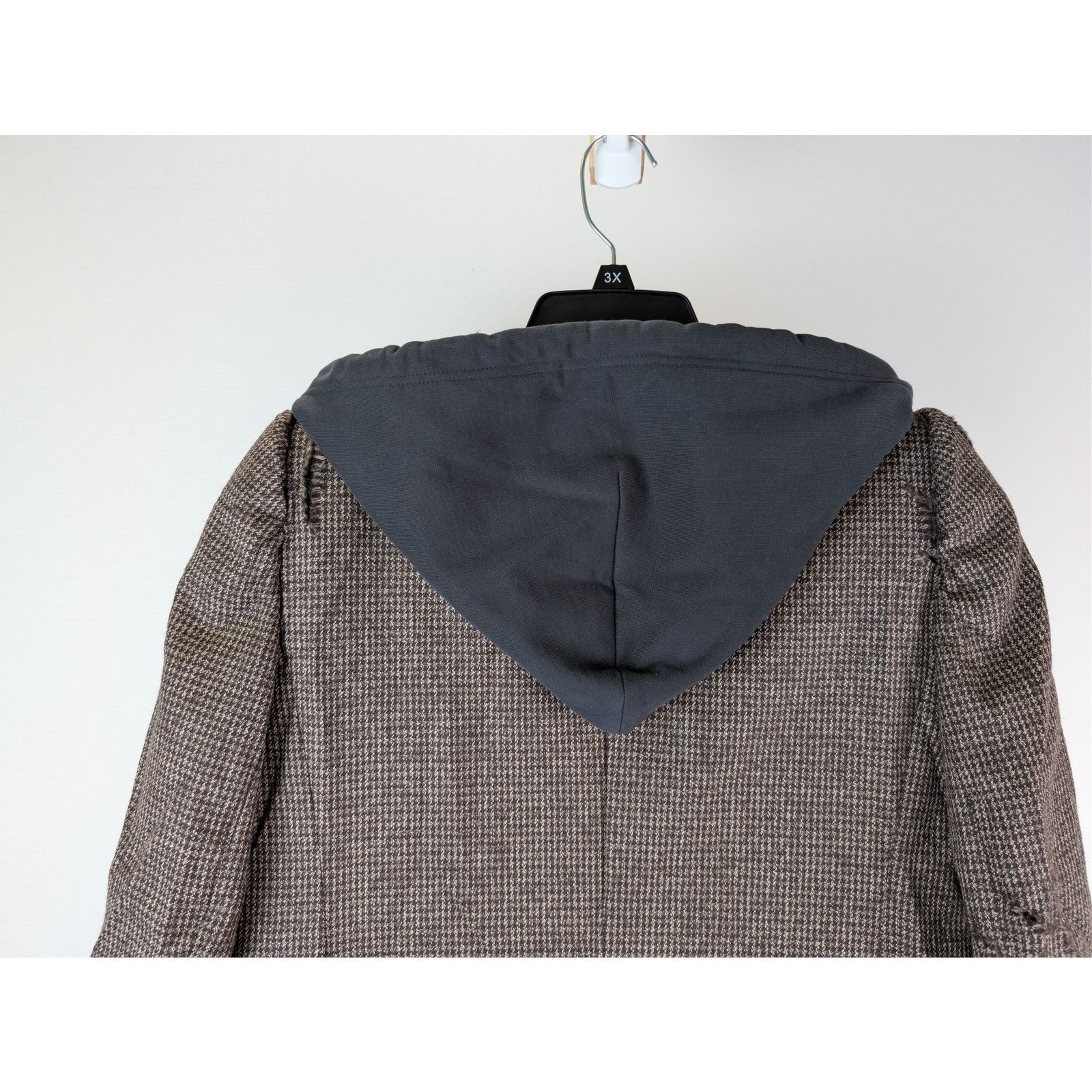 Balenciaga o1rshd1 CCRAB Heather Wool Houndstooth Coat in Coffee/Beige Size XS / US 0-2 / IT 36-38 - 12 Thumbnail
