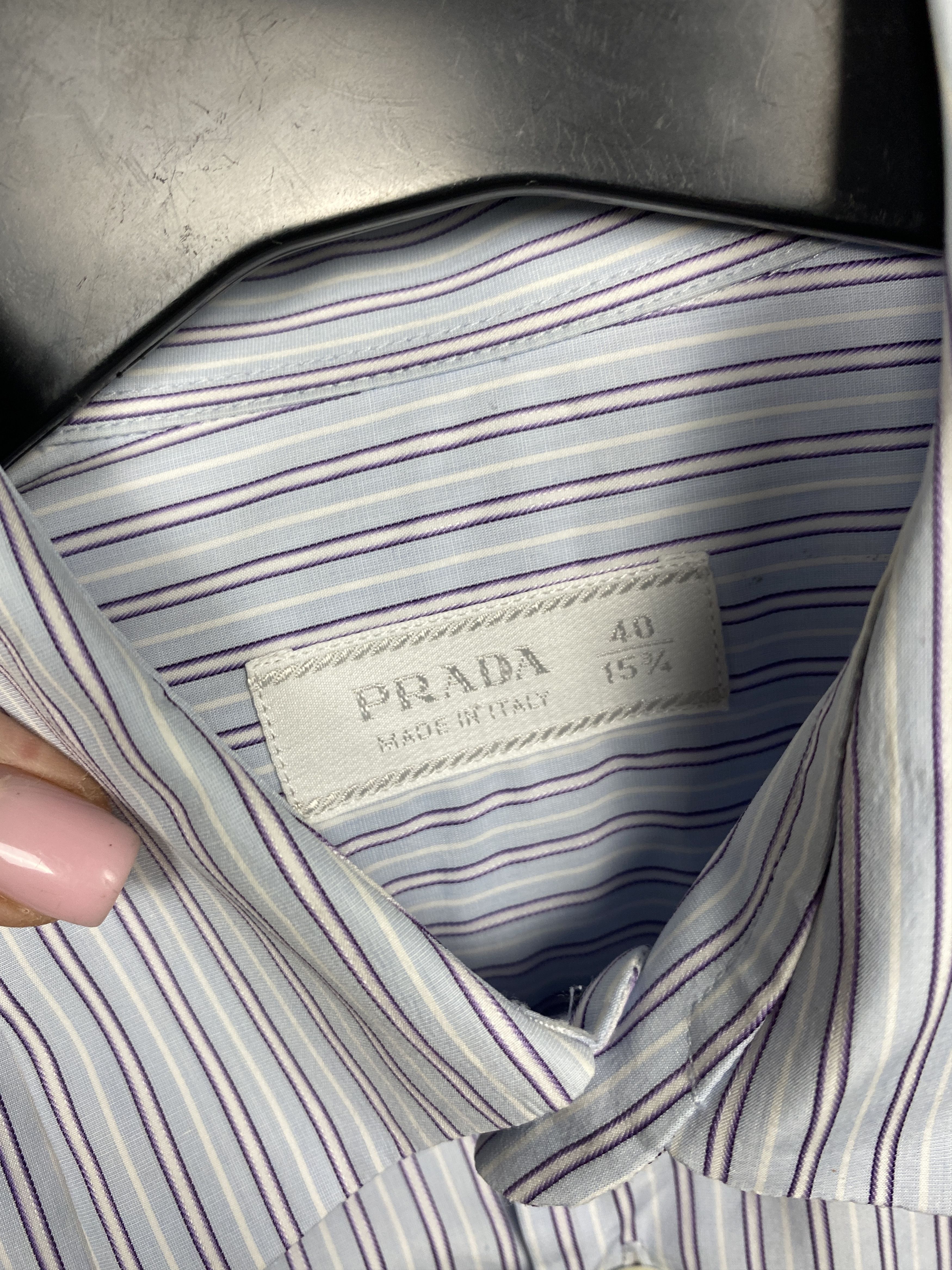 Prada Prada Vintage Mens Long Sleeve Shirt Size US L / EU 52-54 / 3 - 4 Thumbnail