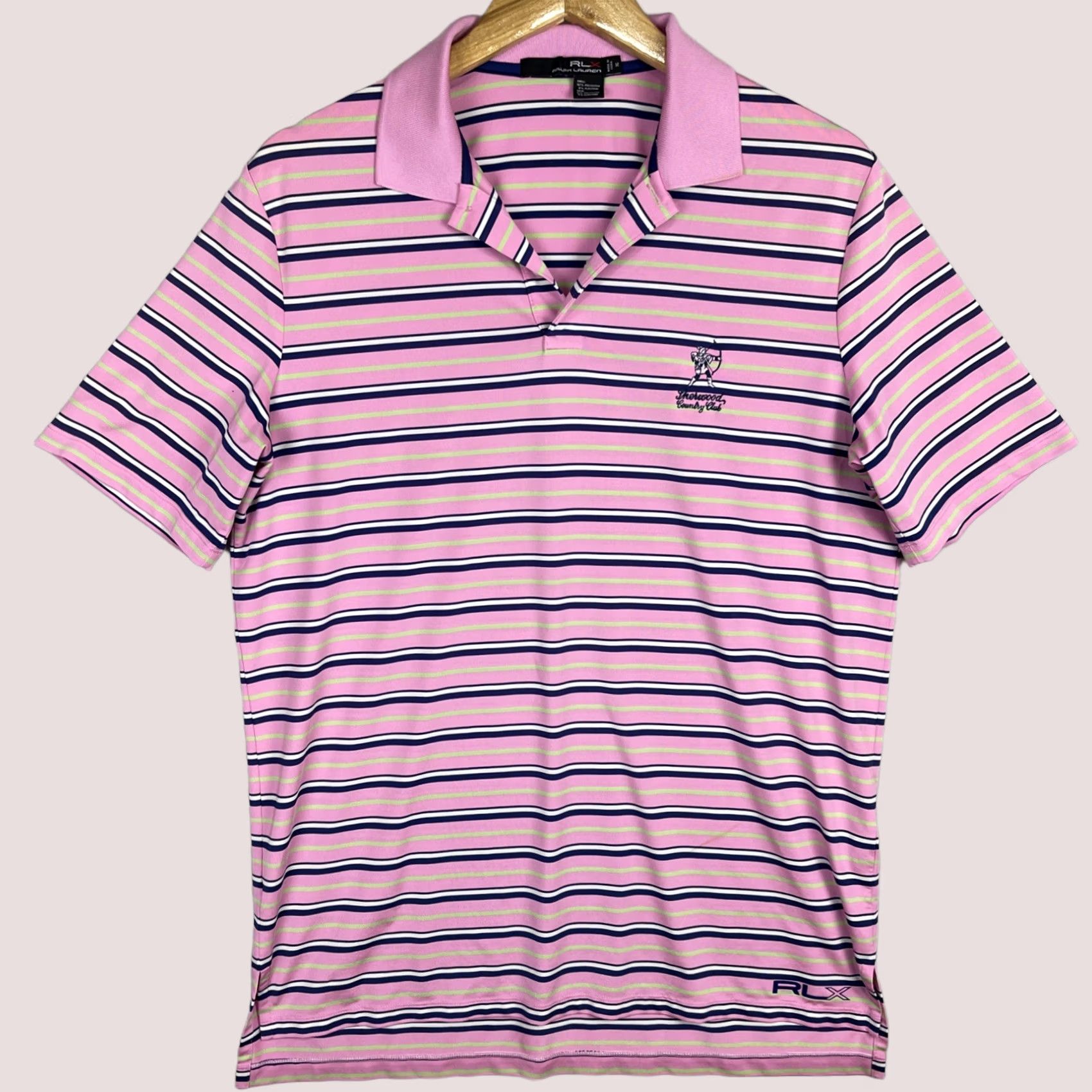 RLX Ralph Lauren RLX Ralph Lauren Shirt Mens Medium Polo Sherwood Country Club Stripes Pink Golf Boy? Size US M / EU 48-50 / 2 - 1 Thumbnail