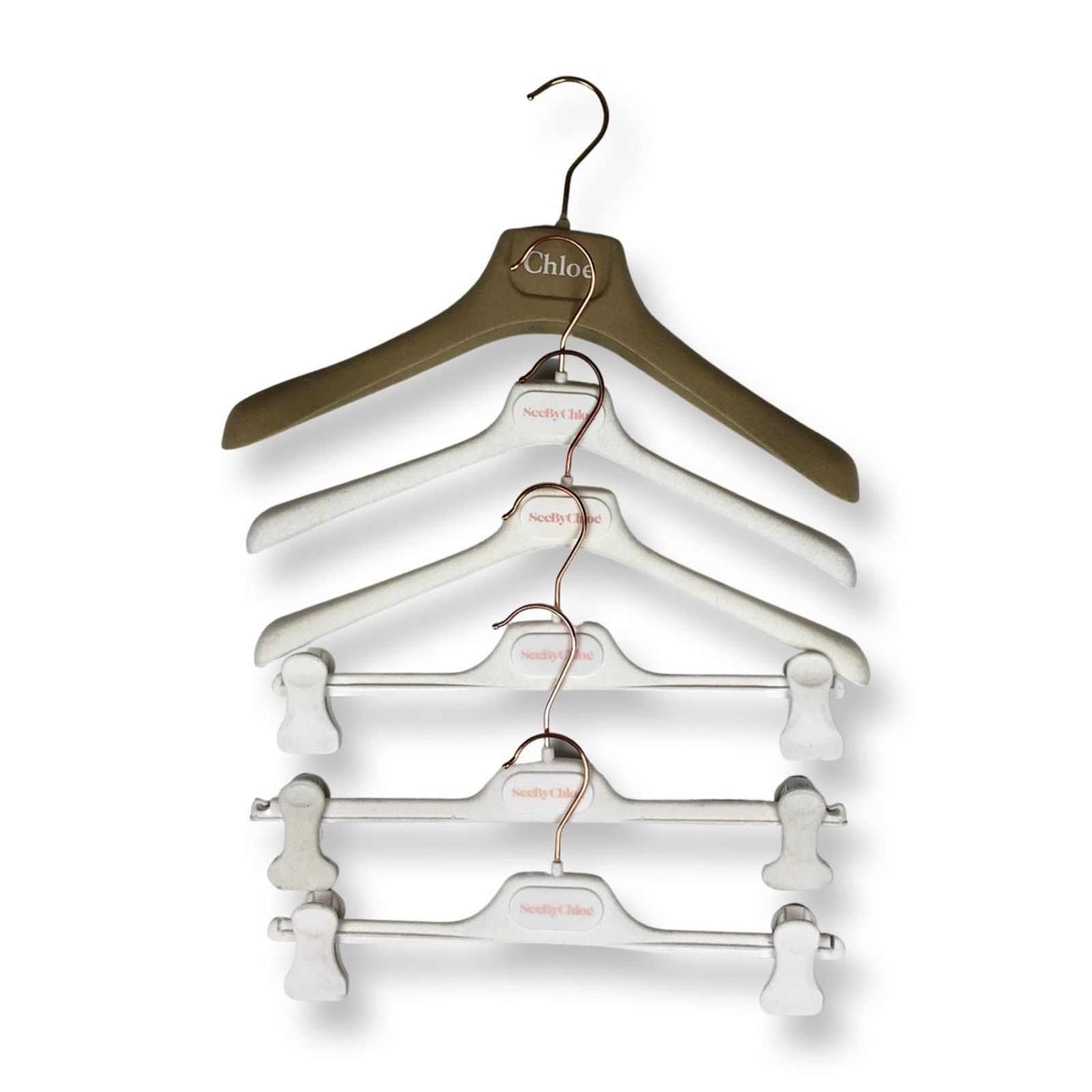 Chloe Chloe Logo Velour Hangers Size ONE SIZE - 1 Thumbnail