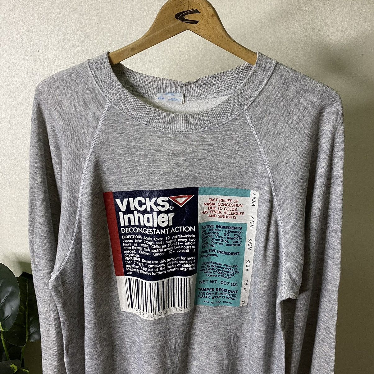 Vintage Vintage 1980s Vicks Inhaler Promo Sweatshirt Very Rare Size US L / EU 52-54 / 3 - 2 Thumbnail