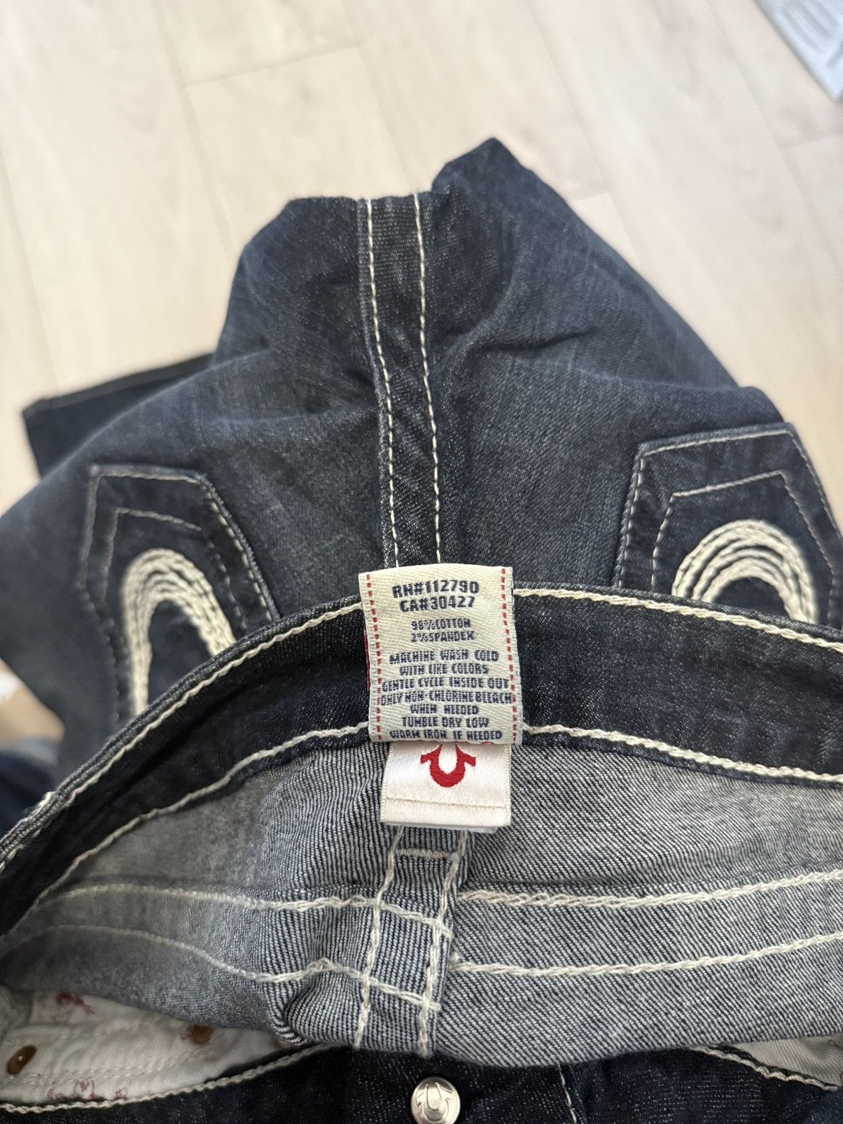 True Religion True Religion Hi-Rise Boot Washed Flared Bootcut Denim Jeans Size 29" - 10 Thumbnail