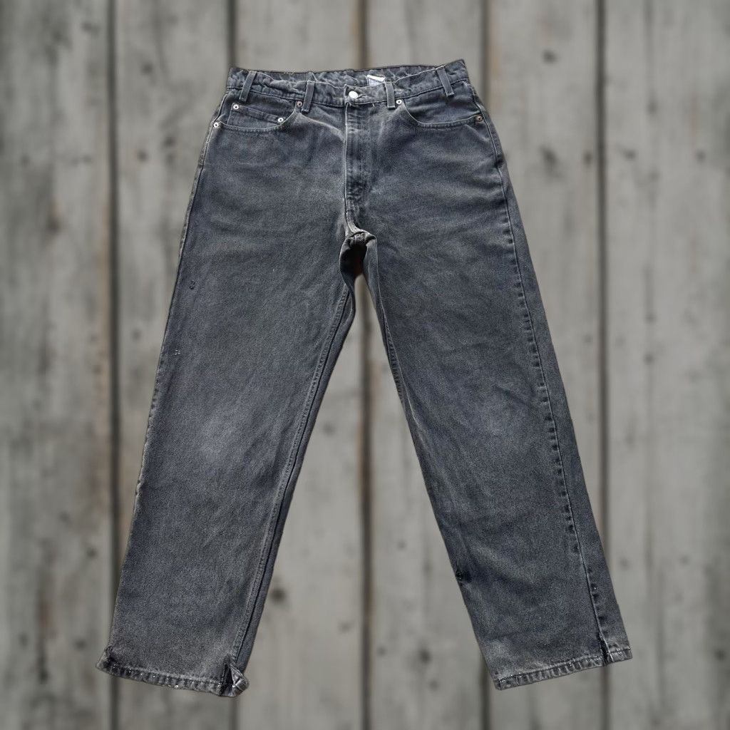 Levi's VINTAGE Levi's 550 Jeans Mens 34x30 Black Relaxed Fit Wide-Leg Denim 90s Size US 34 / EU 50 - 1 Thumbnail