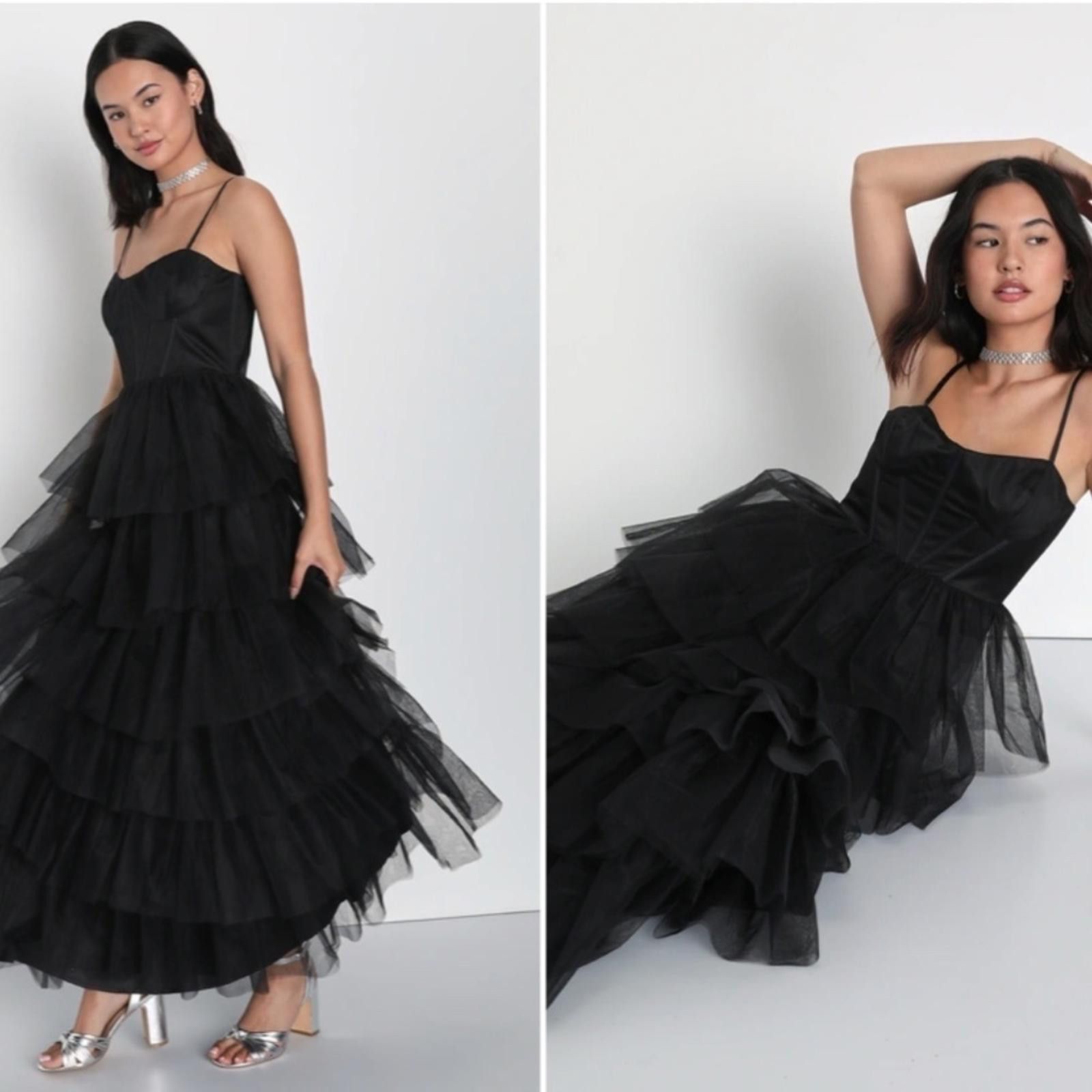 Lulus LULU's Bustier Sexy Ruffles Prom Chic Ruffles Dress Size S / US 4 / IT 40 - 1 Thumbnail