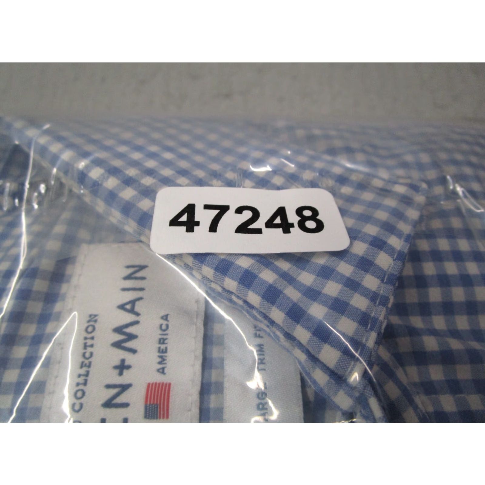 Mizzen+Main Mizzen+Main Shirt Men XL Trim Fit Blue Check Leeward Stretch Work Made in USA Size US XL / EU 56 / 4 - 8 Thumbnail