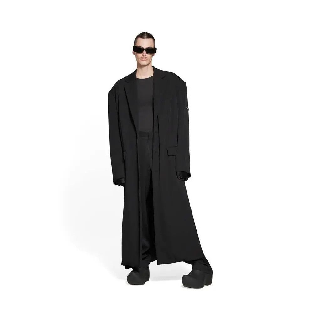 Balenciaga o1la1rc1a0325 Skater Tailored Coat in Black Size US M / EU 48-50 / 2 - 6 Thumbnail