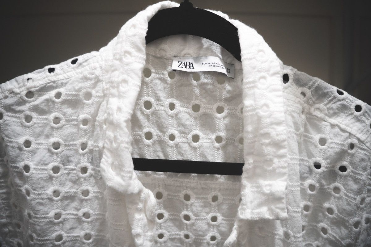 Zara ZARA Crochet Shirt (MEN) Size US L / EU 52-54 / 3 - 4 Thumbnail