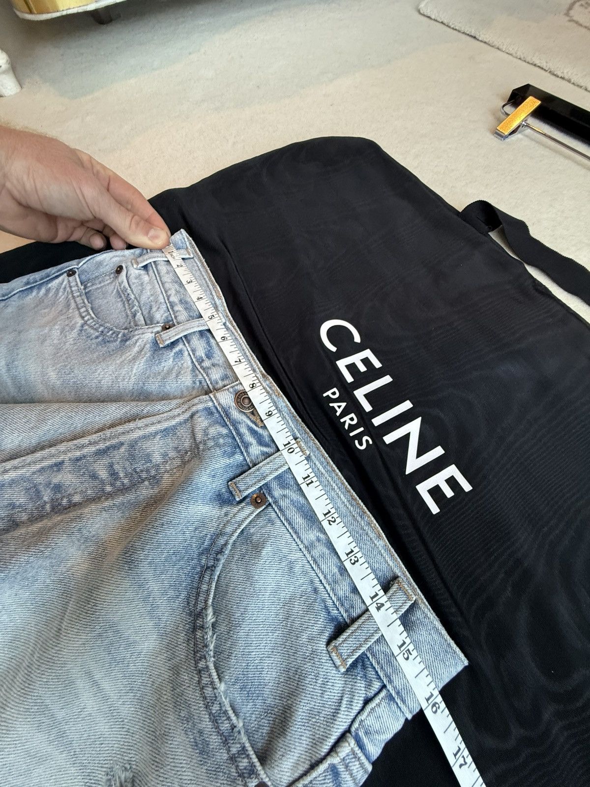 Celine $1.3k SS25 Celine knee rip Wesley jeans breezy point Hedi 30 Size US 30 / EU 46 - 7 Thumbnail