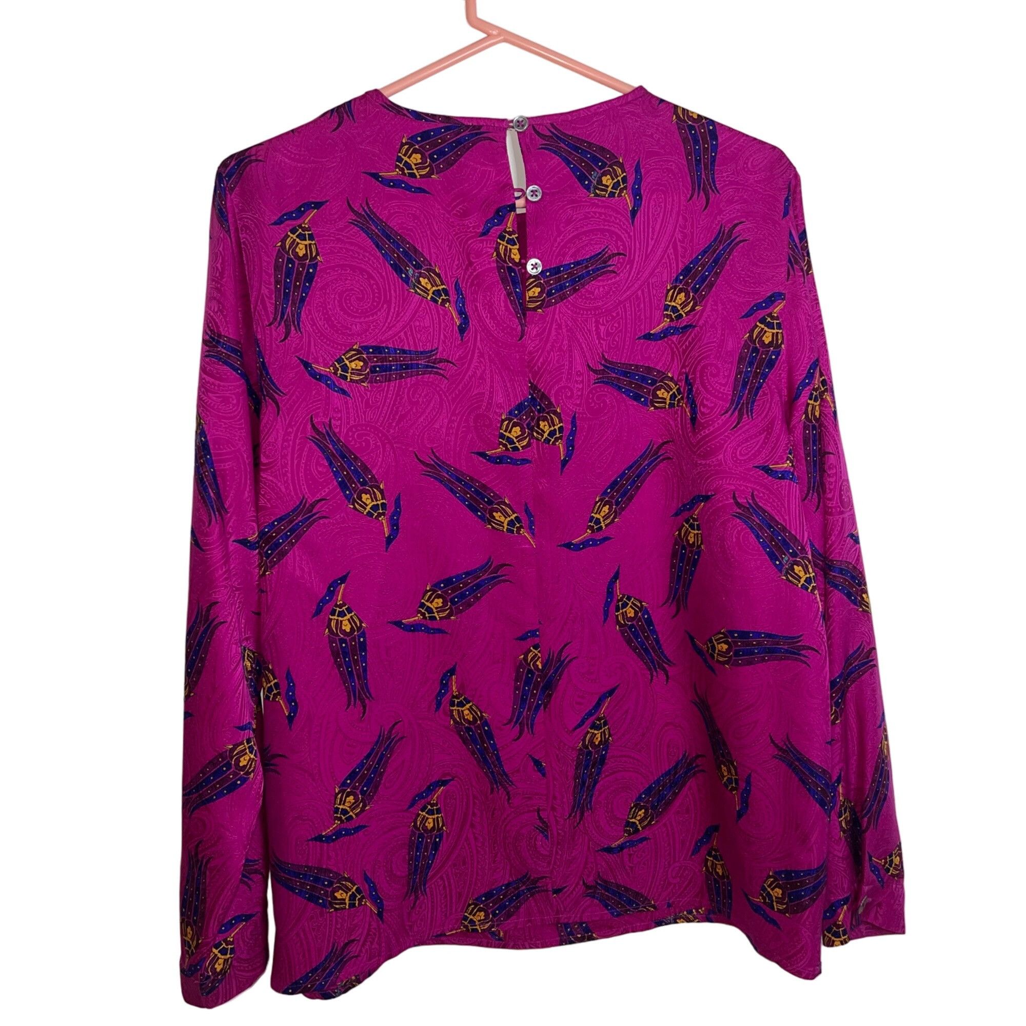 Vintage Classiques Vintage Womens Blouse Size 6 Pink Size M / US 6-8 / IT 42-44 - 2 Thumbnail