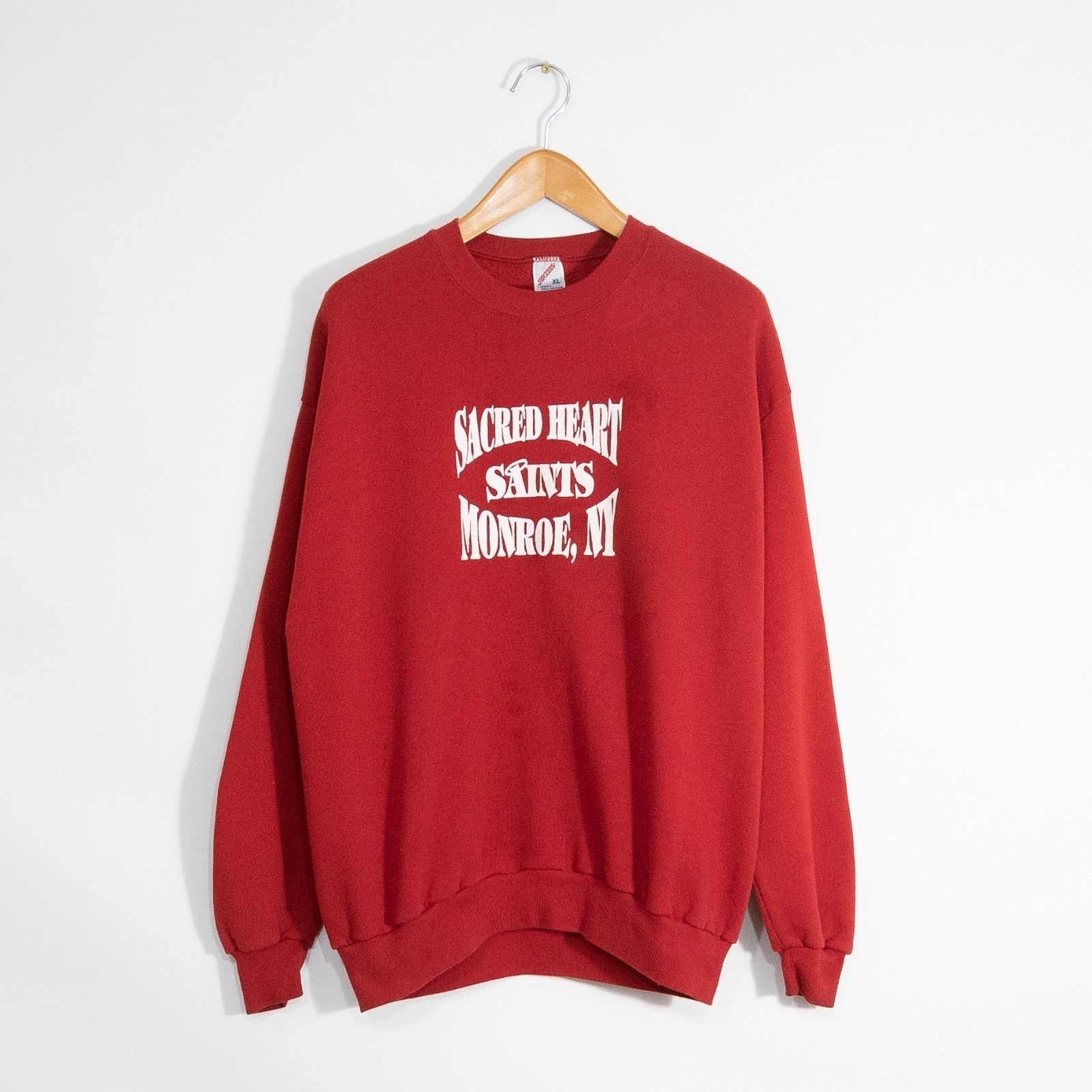 Vintage Vintage 90s Sacred Heart Saints Sweatshirt Mens XL - Monroe Size US XL / EU 56 / 4 - 1 Thumbnail