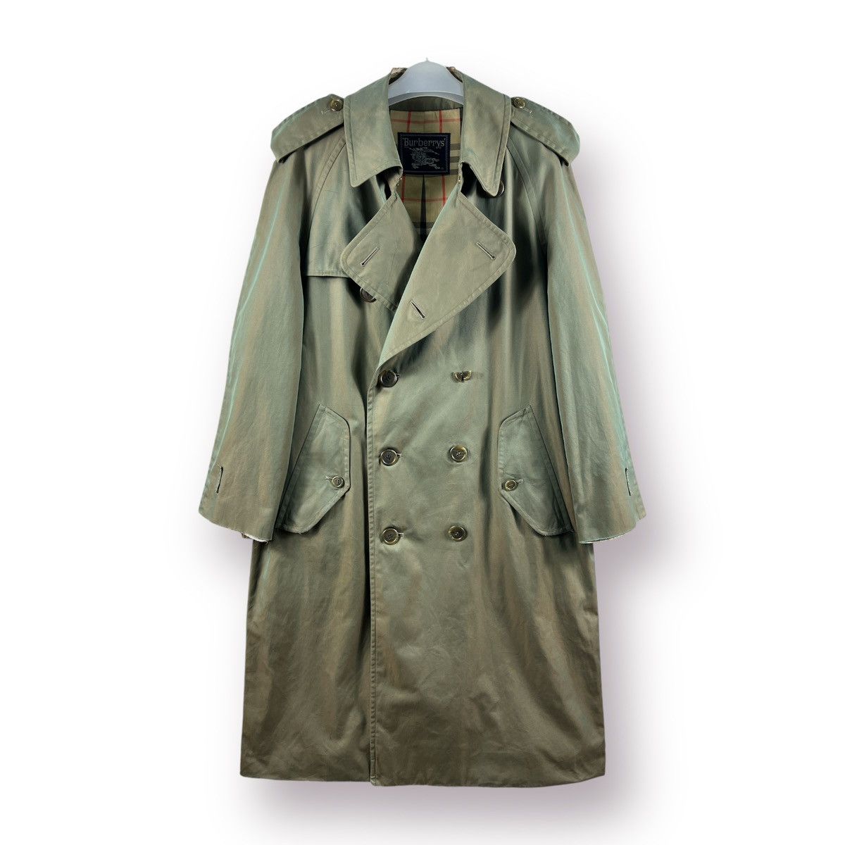 Burberry Prorsum 🔥 VTG DISTRESSED BURBERRYS NOVA CHECKED LUXURY TRENCHCOAT Size US M / EU 48-50 / 2 - 2 Thumbnail