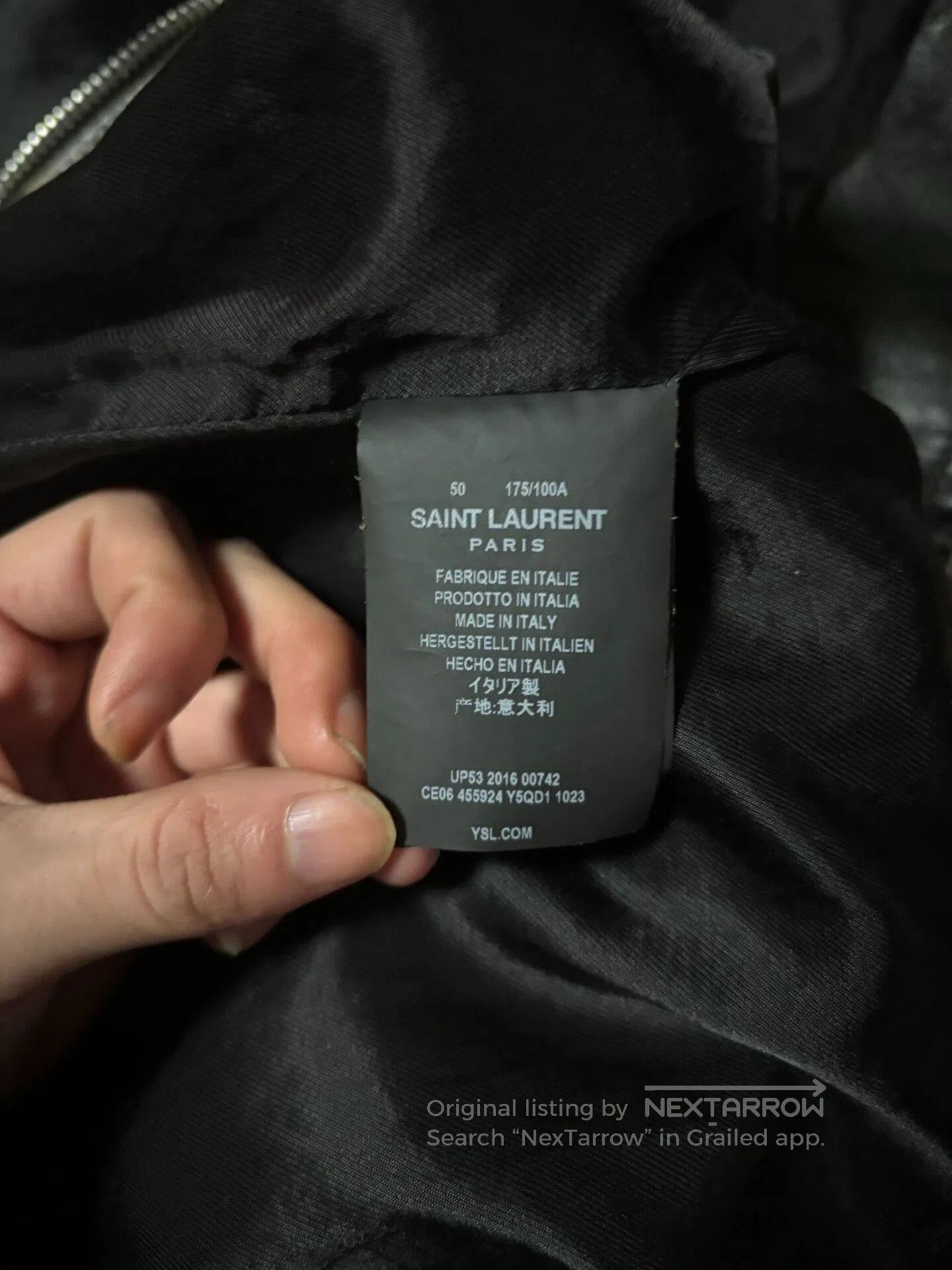 Saint Laurent Paris saint laurent distressed fringe leather jacket. Size US L / EU 52-54 / 3 - 9 Thumbnail