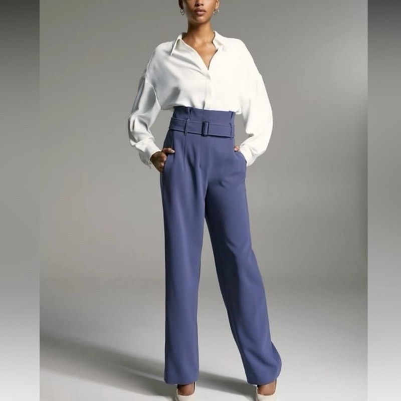 Aritzia BABATON Power Pant High Waisted Belted Dive Blue Size 2 Size 26" / US 2 / IT 38 - 1 Thumbnail