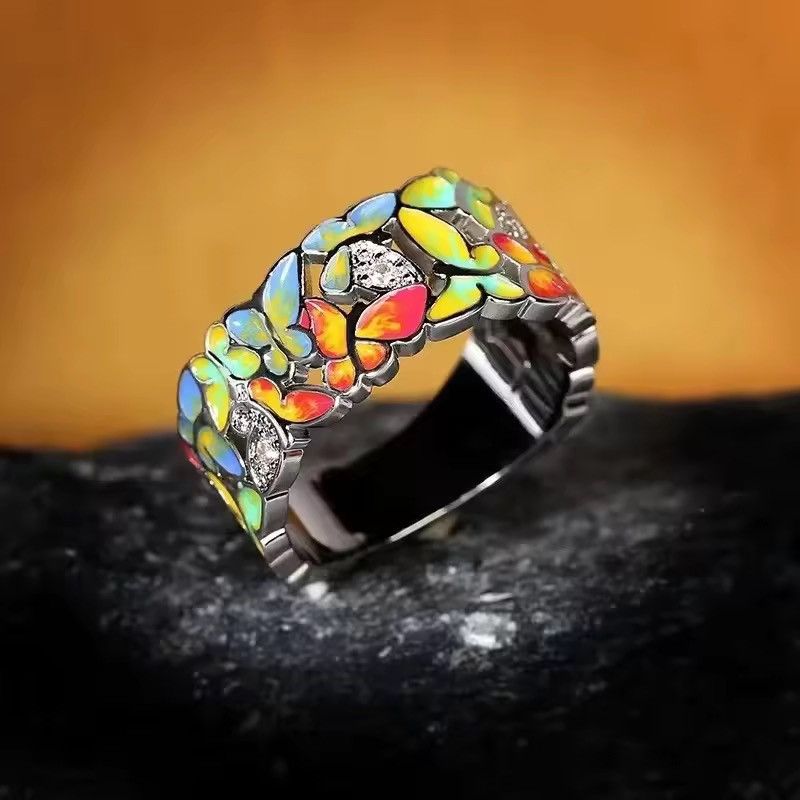 Japanese Brand Mizuhara x moto Multicolor Dropped Butterfly ring 6-11 Size ONE SIZE - 3 Thumbnail