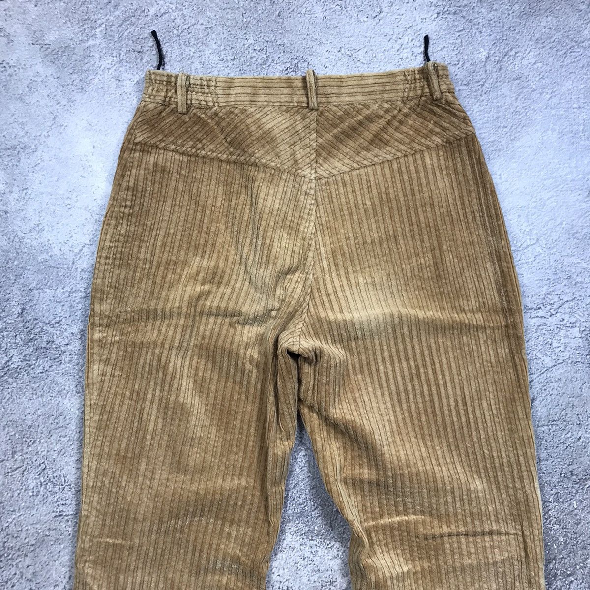 Vintage Vintage Y2K Baggy Wide Leg Textured Pants Cream Workwear 27 Size 27" / US 4 / IT 40 - 5 Thumbnail