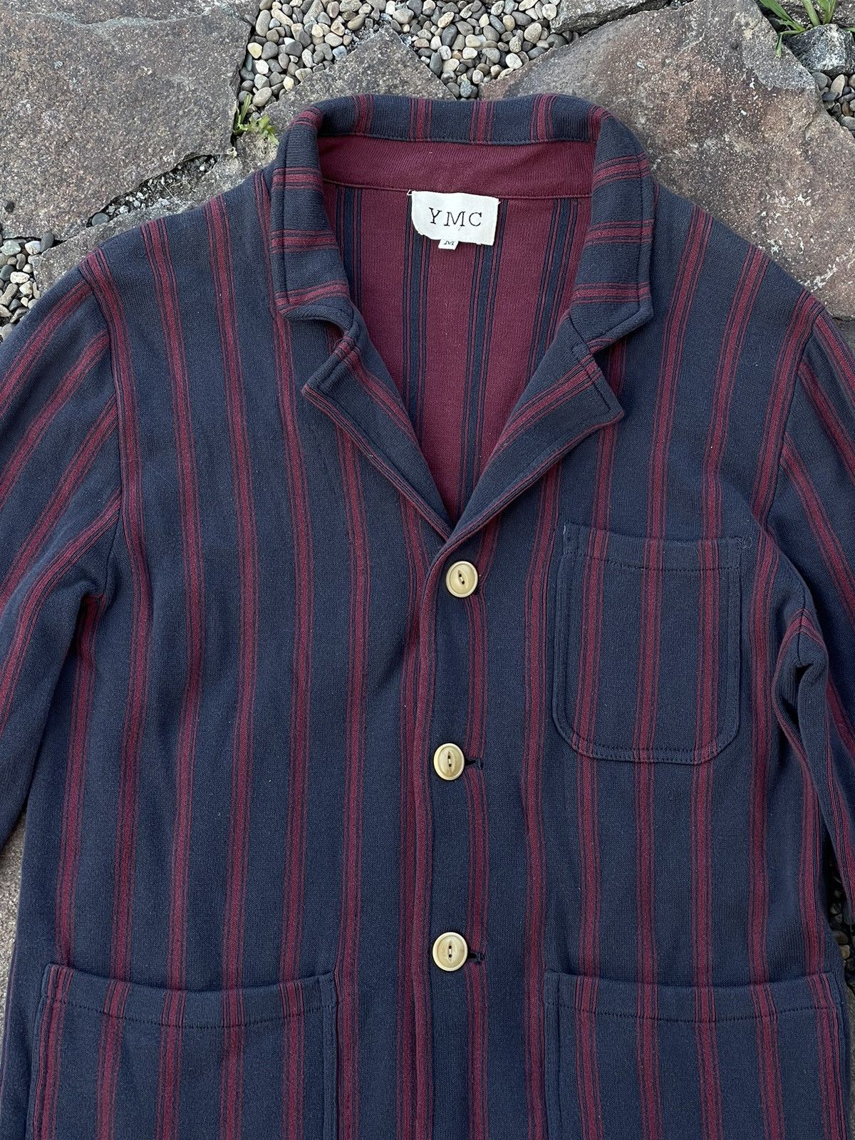 Designer × YMC YMC Your Must Create striped cotton blazer jacket Size US M / EU 48-50 / 2 - 5 Thumbnail