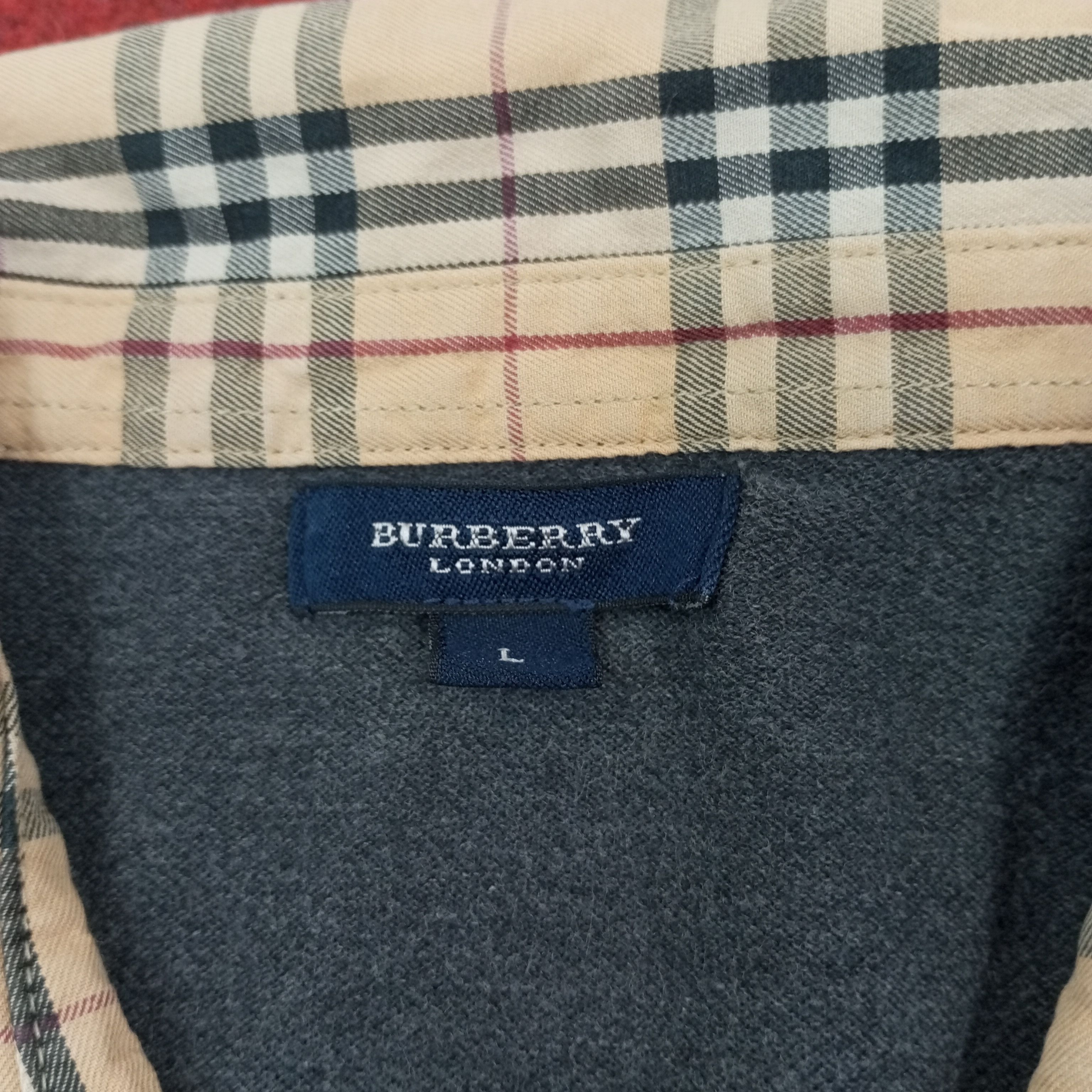 Burberry Burberry London Fashion Style Nova Check Collar Polos Size US L / EU 52-54 / 3 - 4 Thumbnail