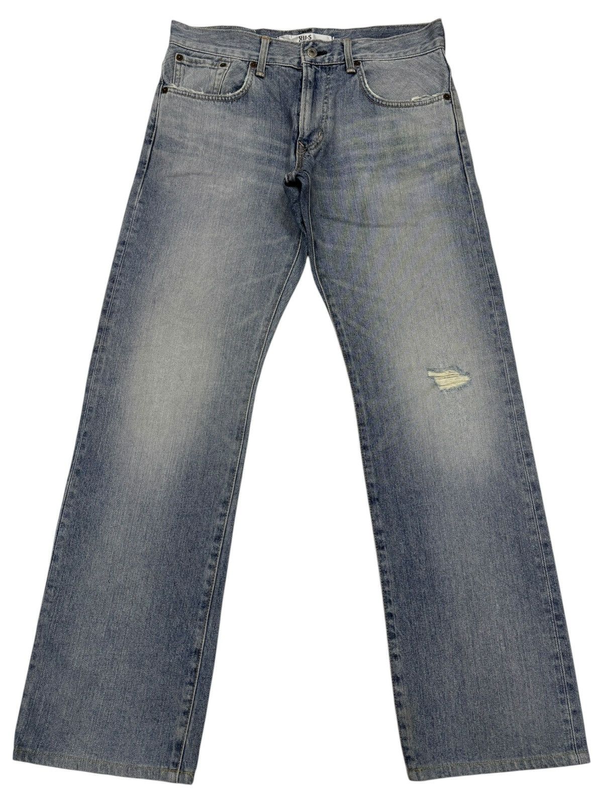 Kapital Edwin XV-S LOOSE STRAIGHT DISTRESSED DENIM JEANS Size US 33 - 7 Thumbnail